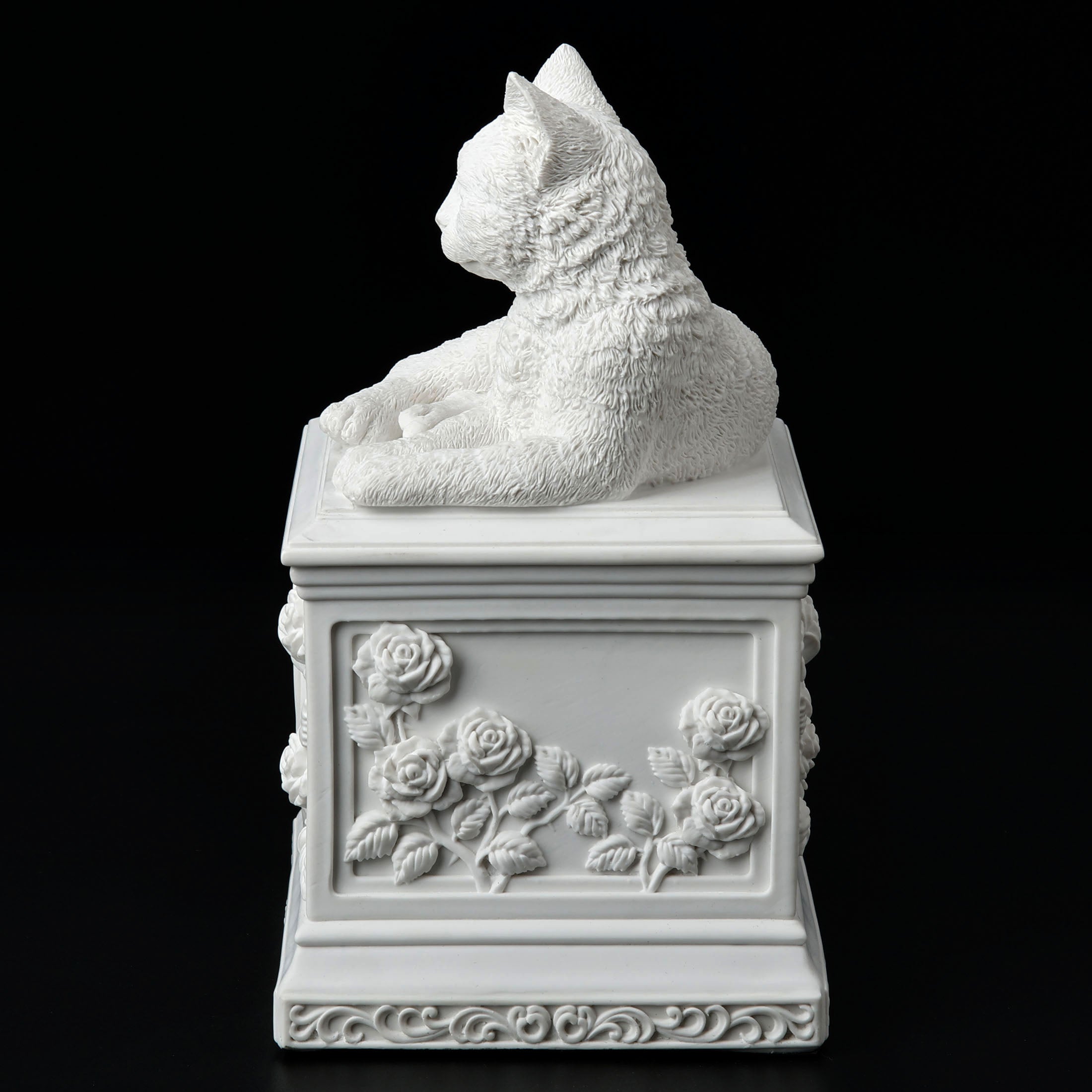 Lying Cat Rose Heart Memorial Urn 1000 ml