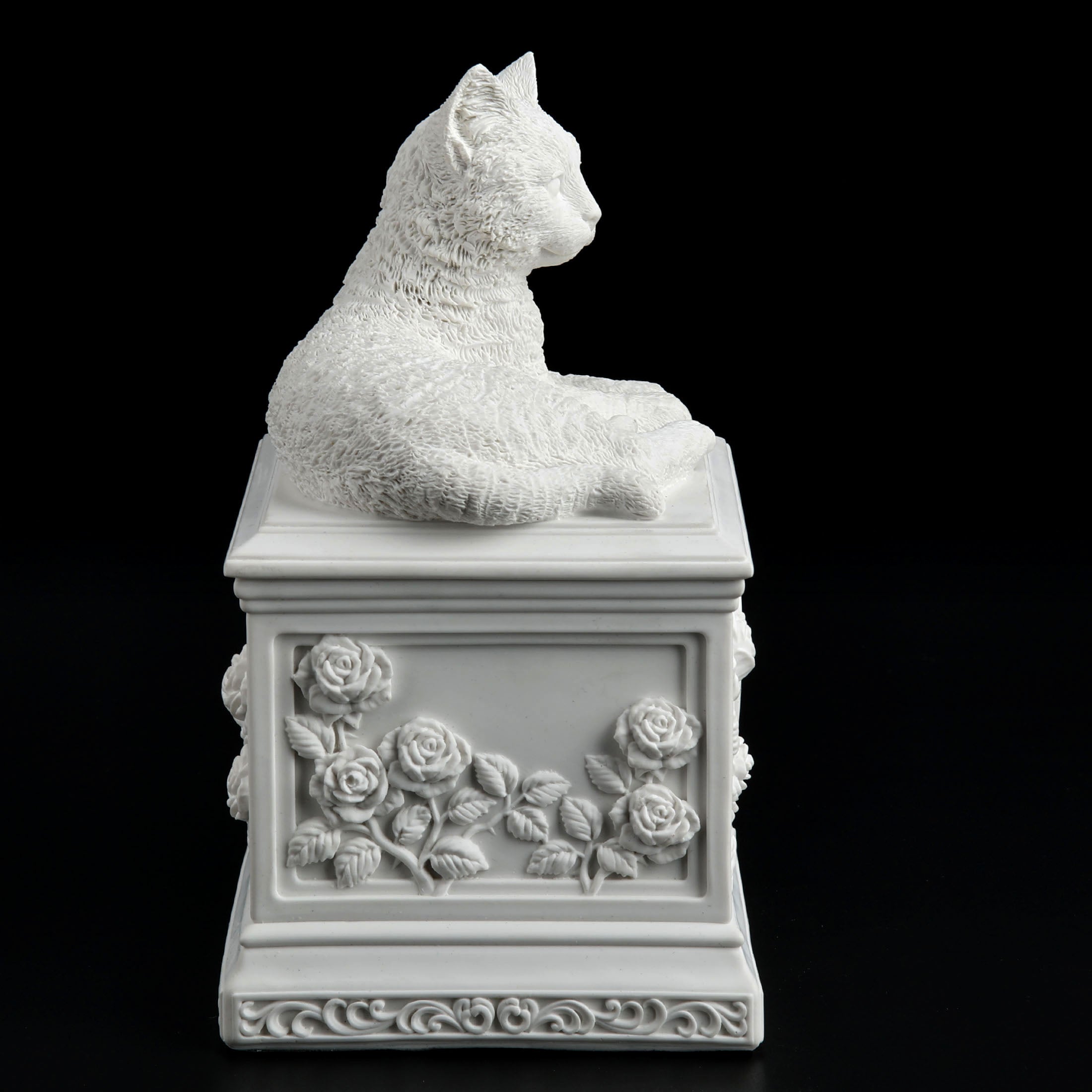 Lying Cat Rose Heart Memorial Urn 1000 ml