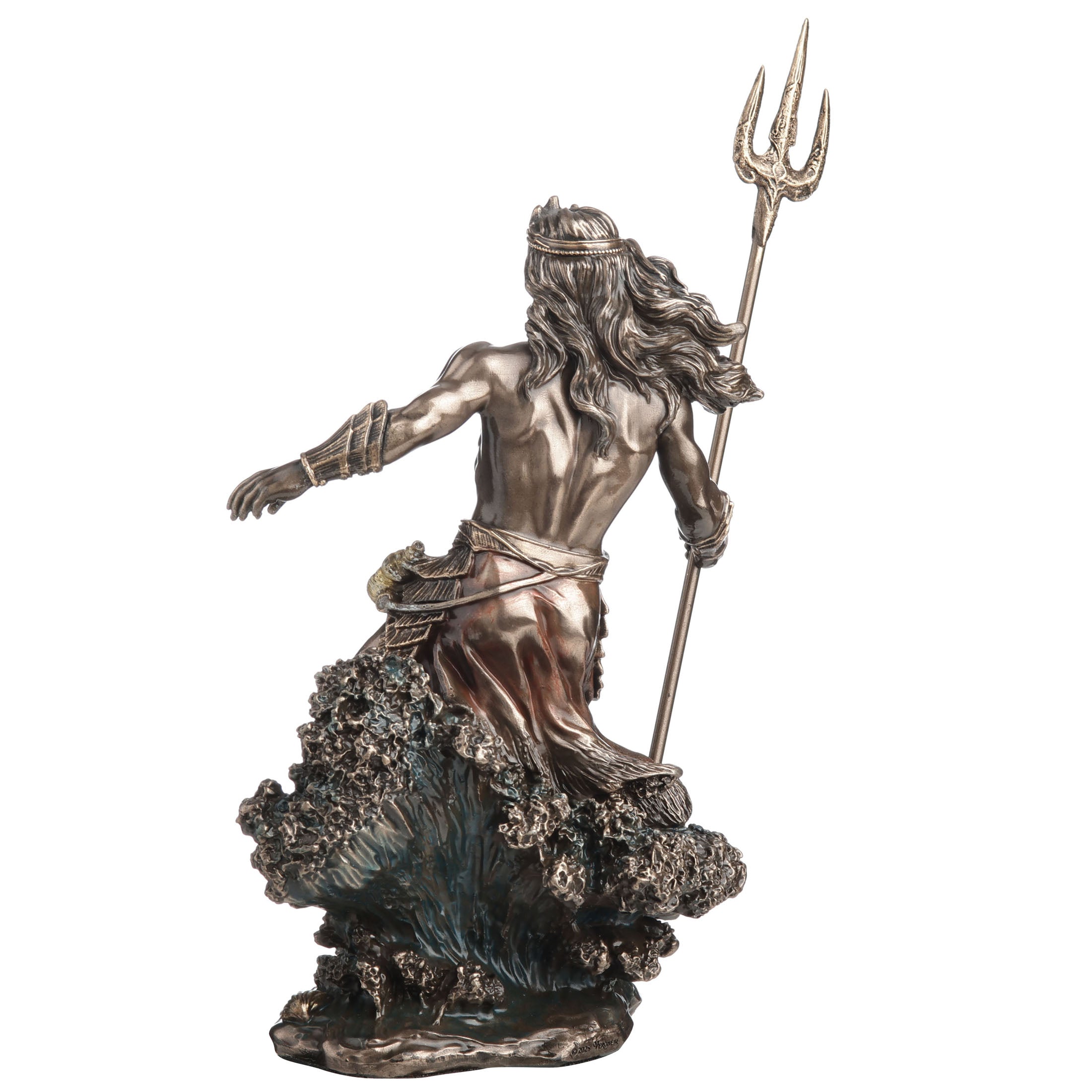 Poseidon Holding Trident Standing On Waves
