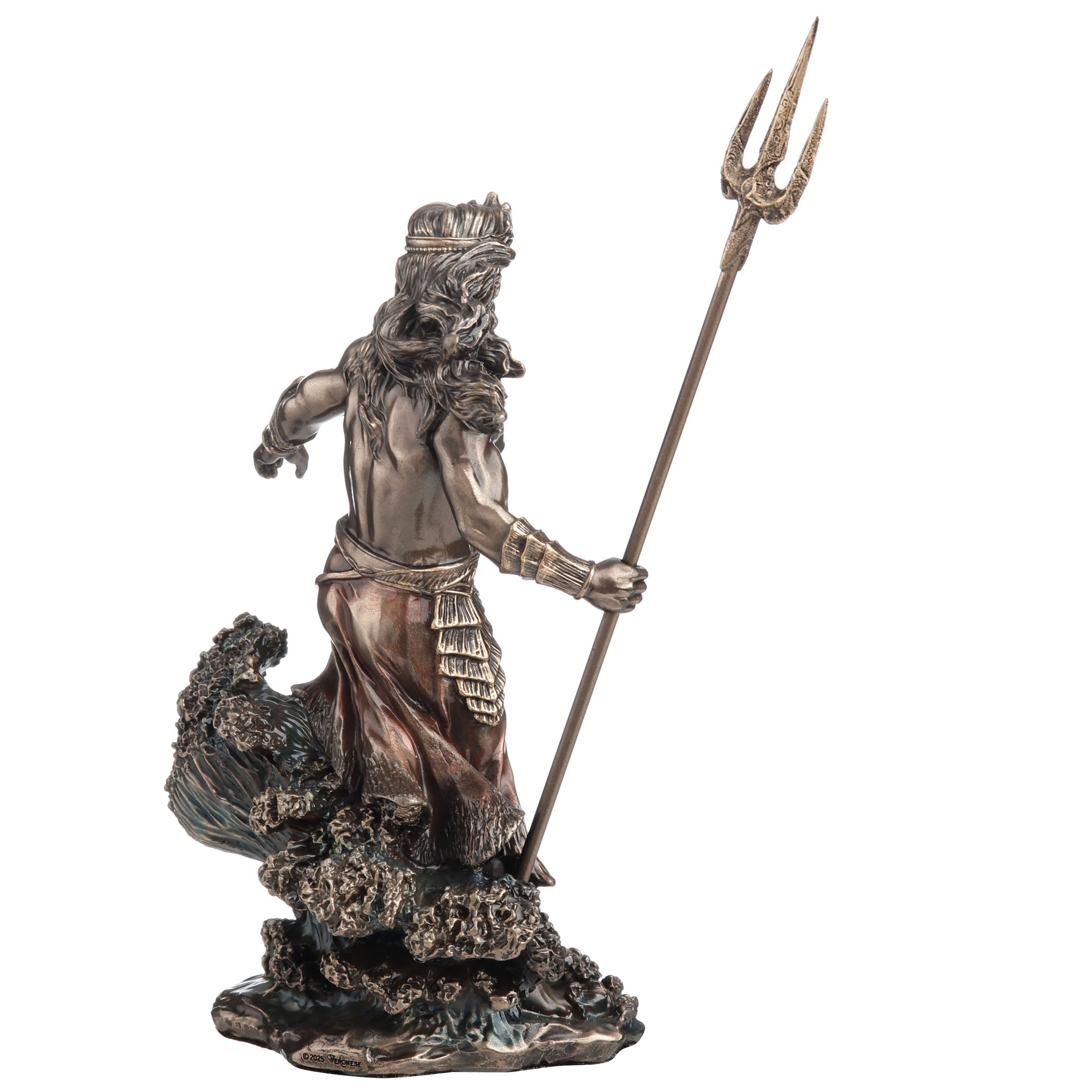 Poseidon Holding Trident Standing On Waves