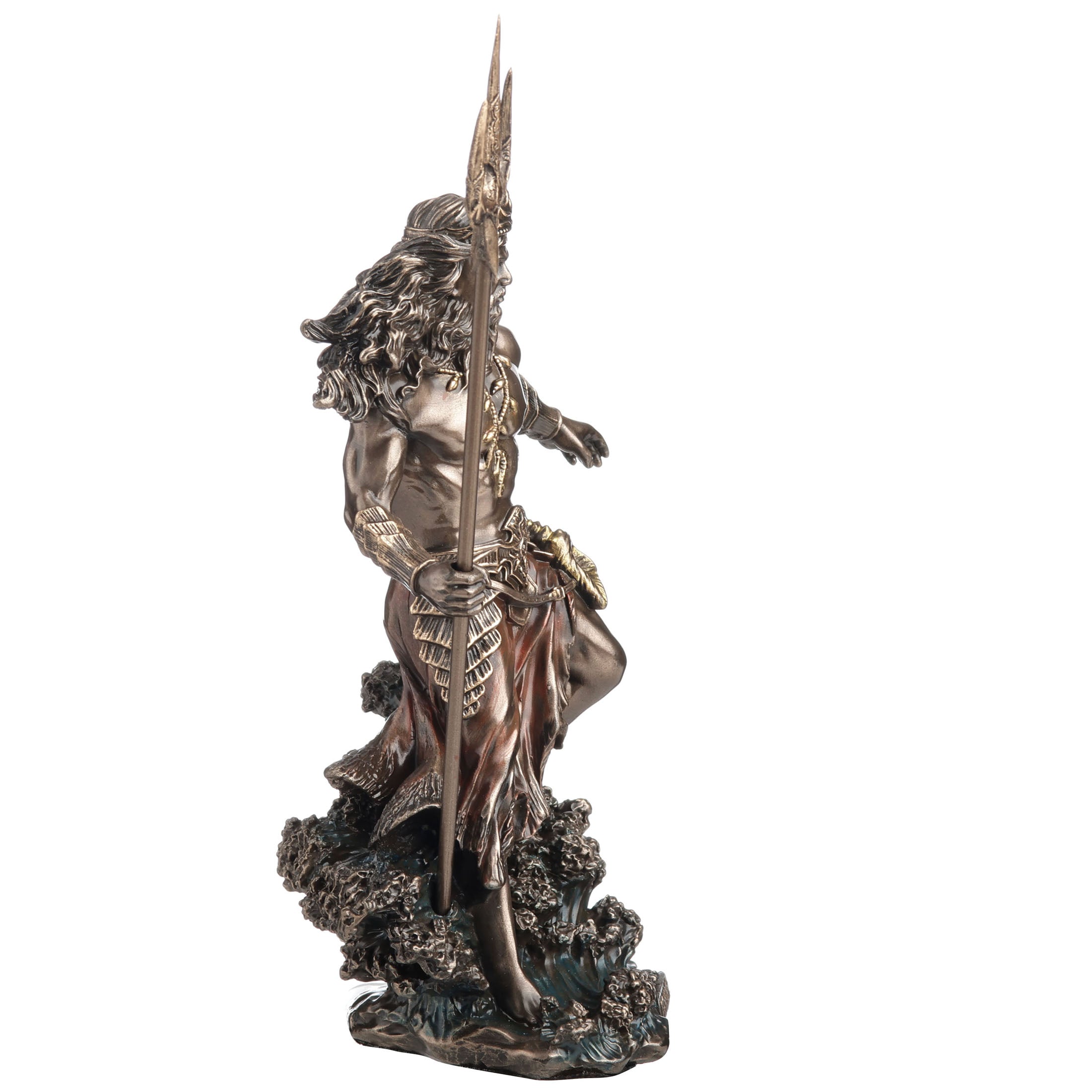 Poseidon Holding Trident Standing On Waves