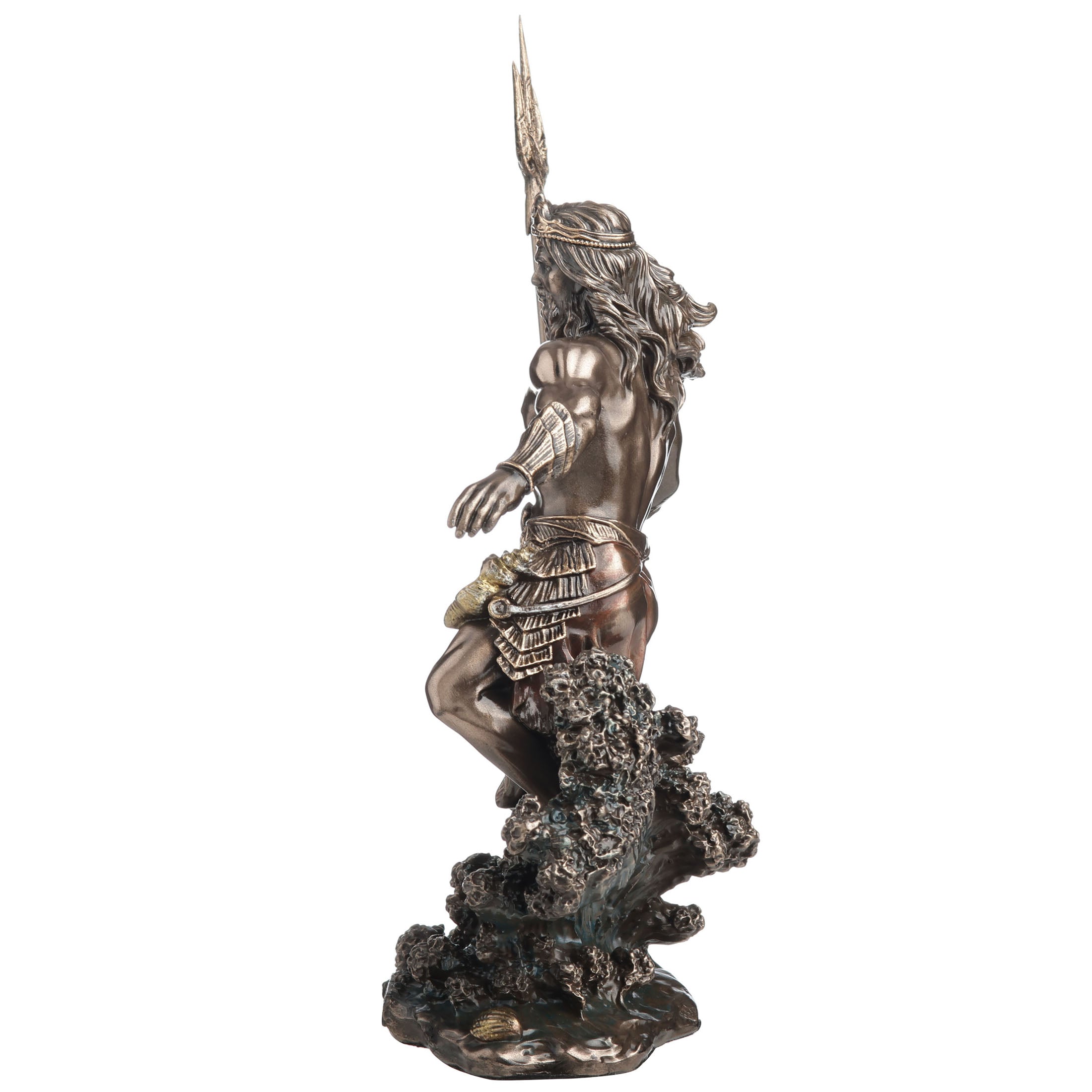 Poseidon Holding Trident Standing On Waves