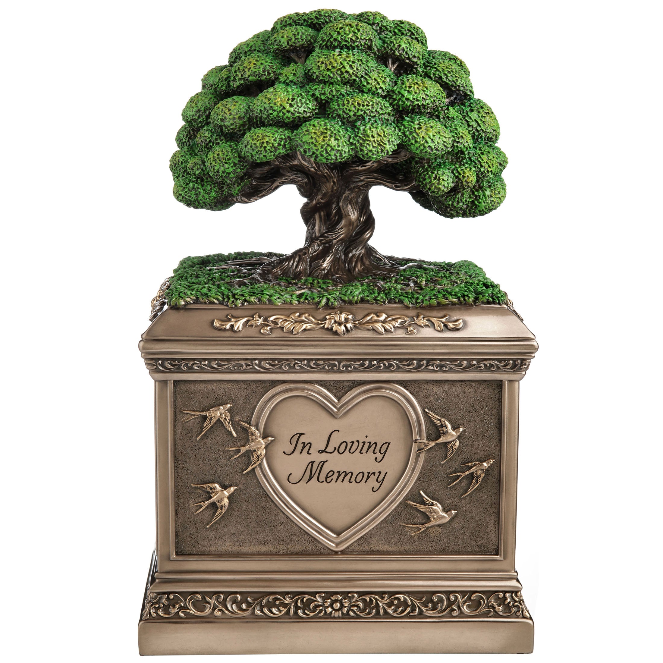 Tree Of Life With Swallows Rectangular Urn (4000 ml)