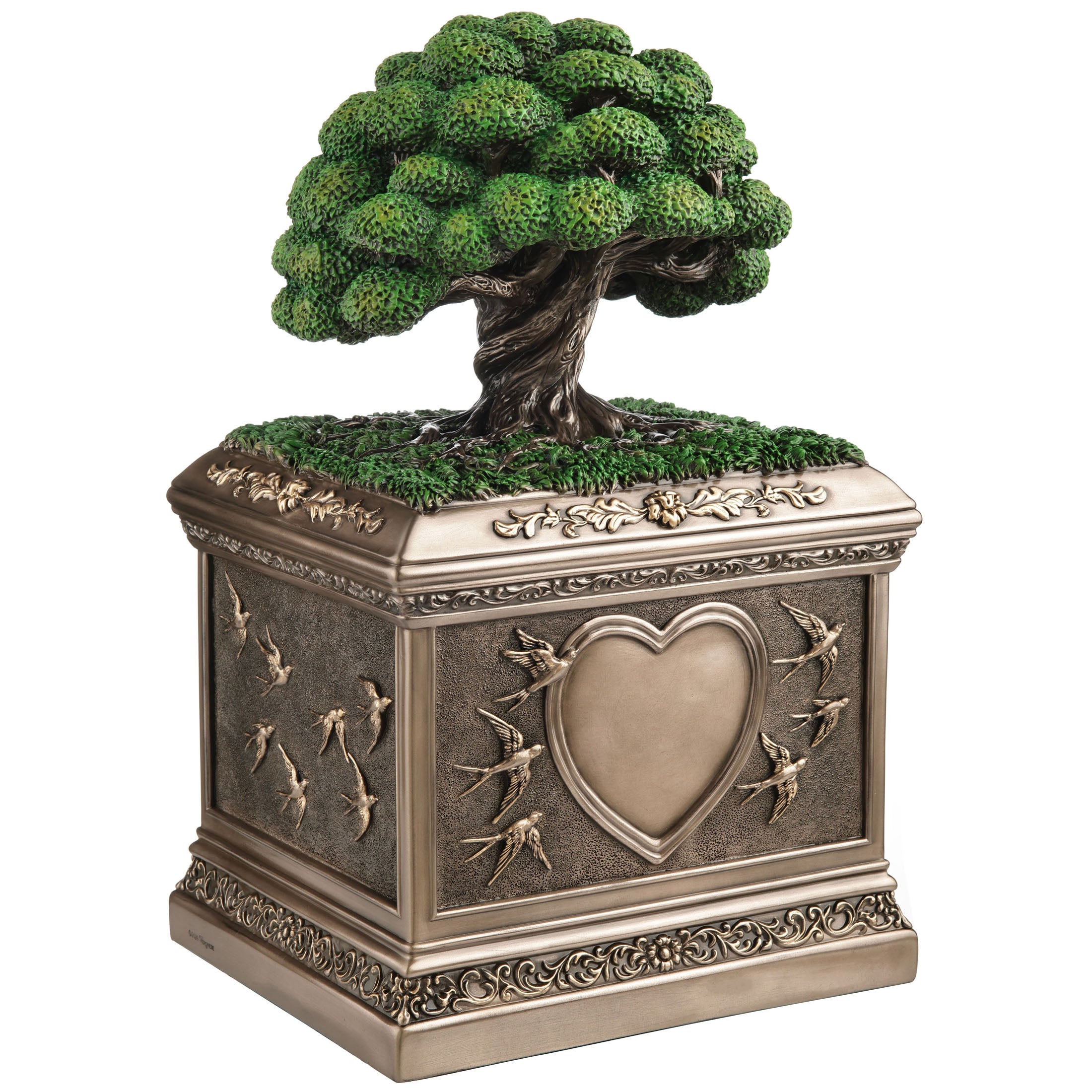 Tree Of Life With Swallows Rectangular Urn (4000 ml)