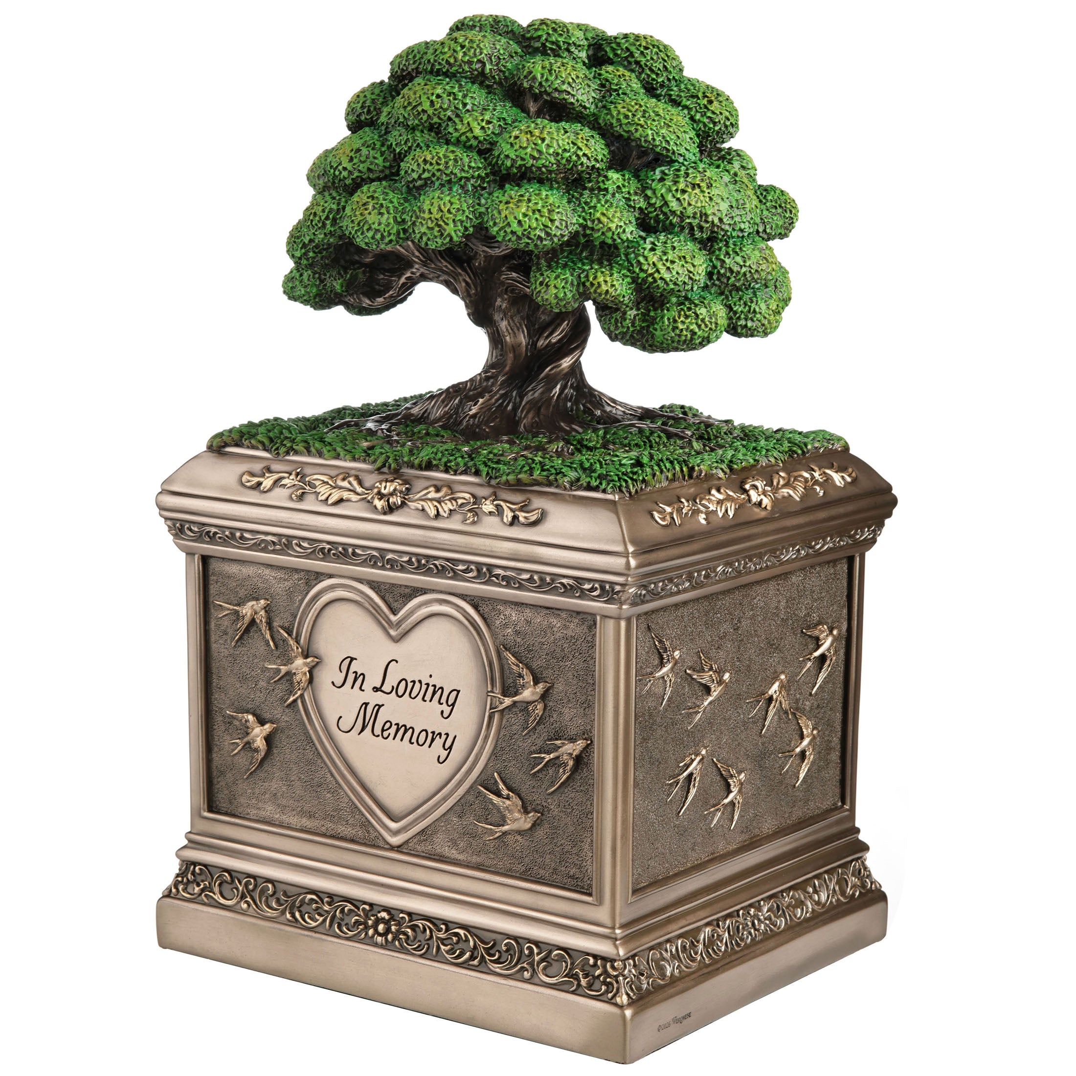 Tree Of Life With Swallows Rectangular Urn (4000 ml)