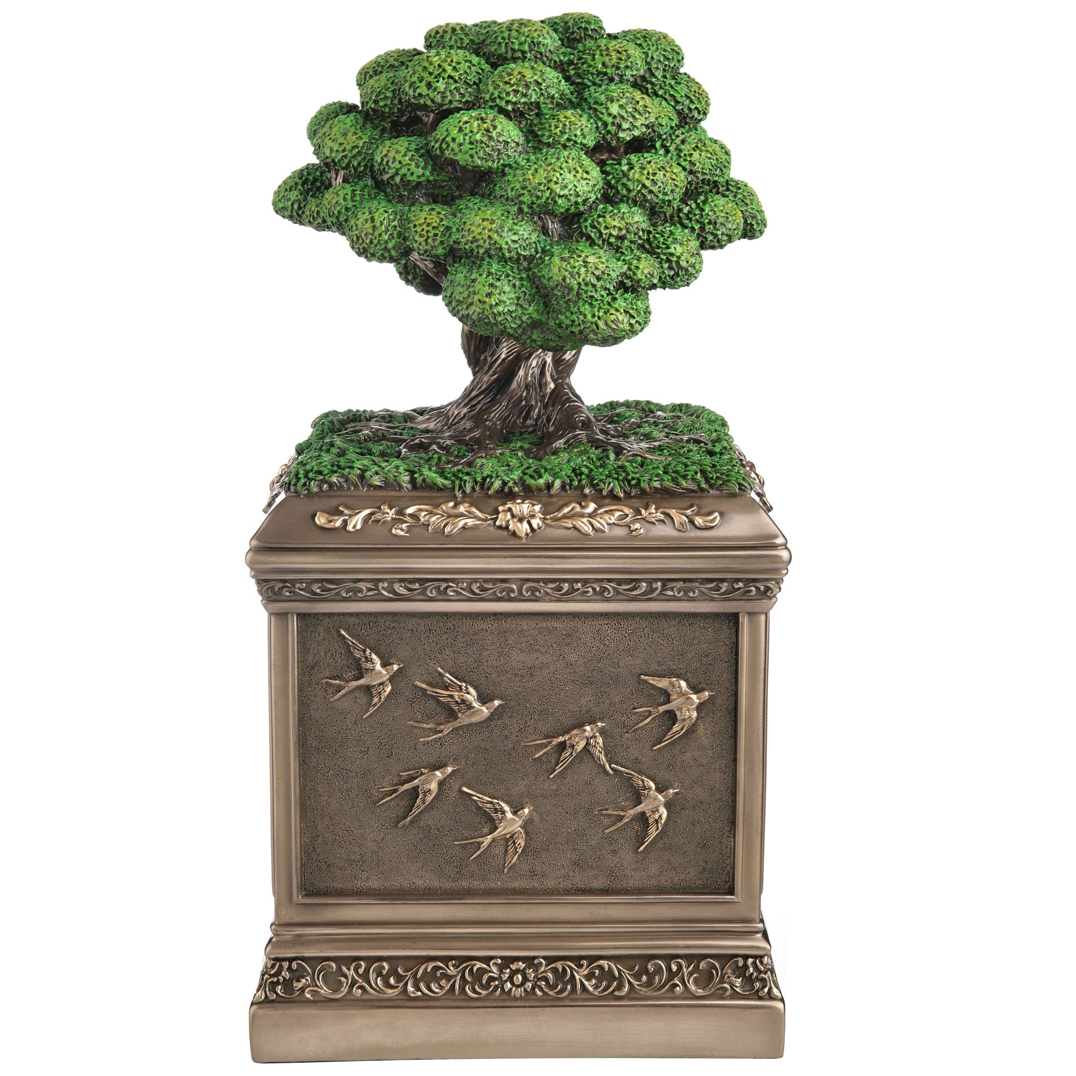 Tree Of Life With Swallows Rectangular Urn (4000 ml)