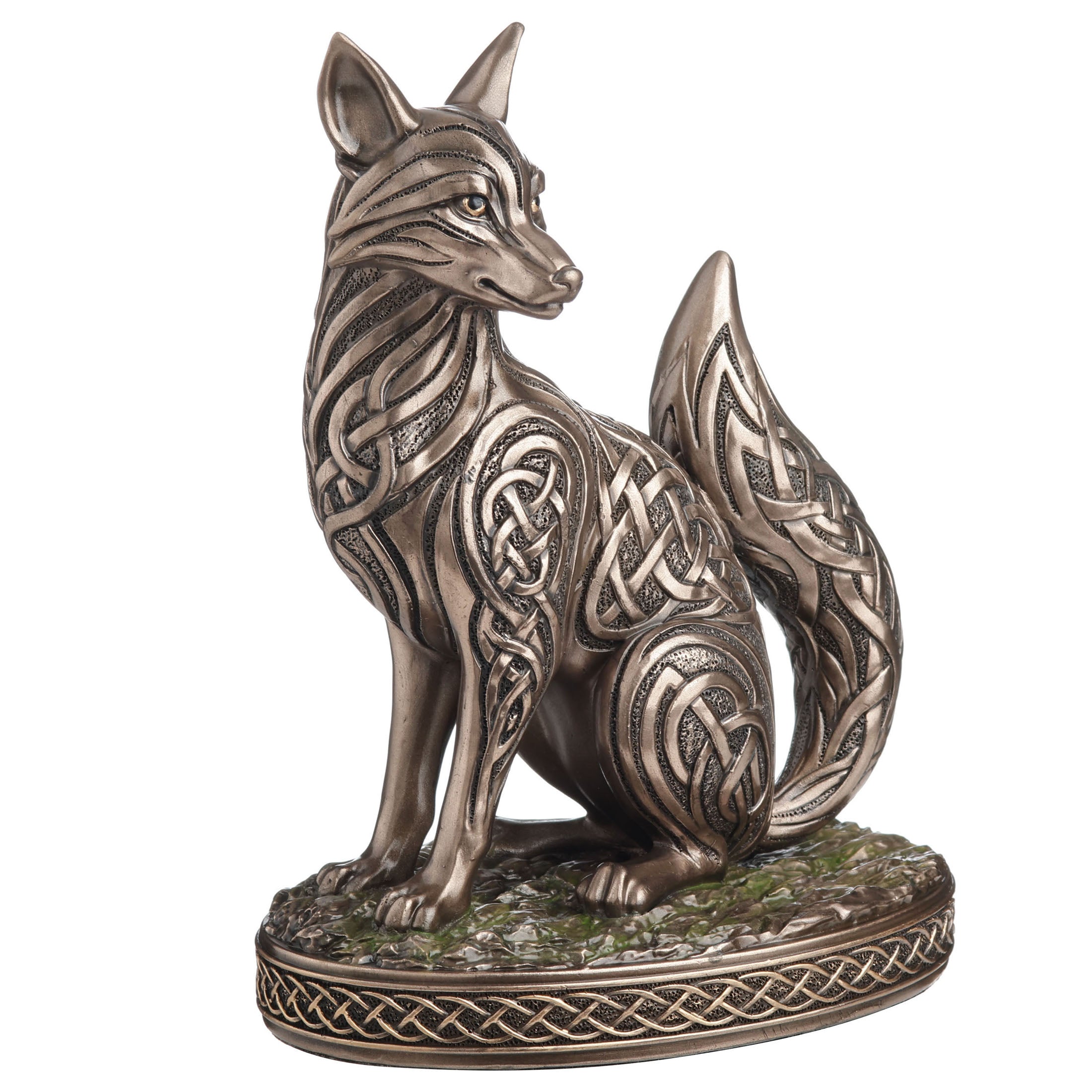 Sitting Fox With Celtic Knot