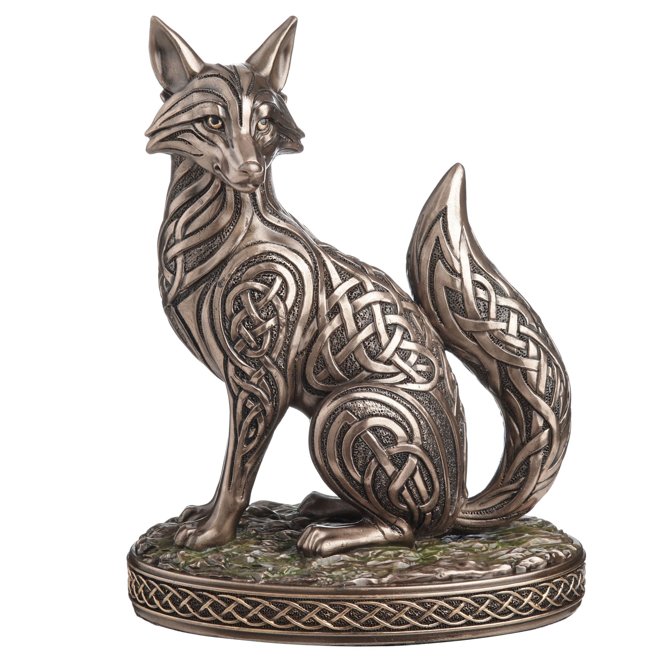 Sitting Fox With Celtic Knot