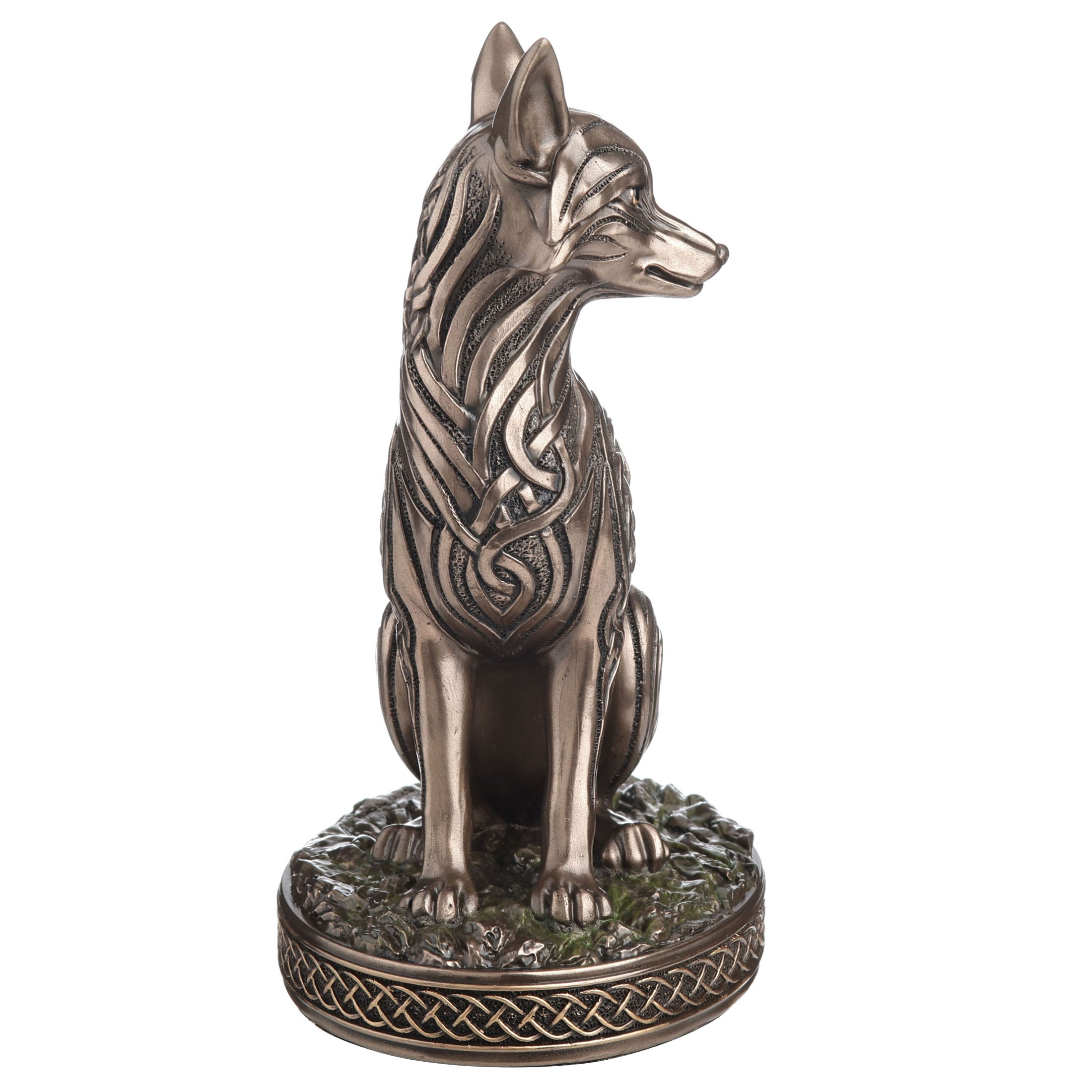 Sitting Fox With Celtic Knot
