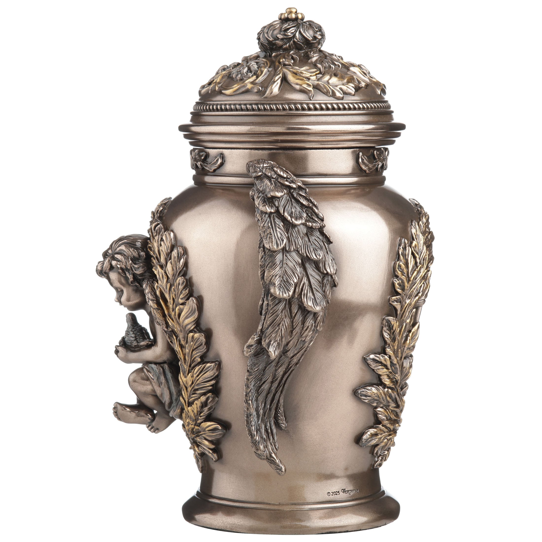 Cherub Holding Dove Winged Remembrance Urn (600 ml)