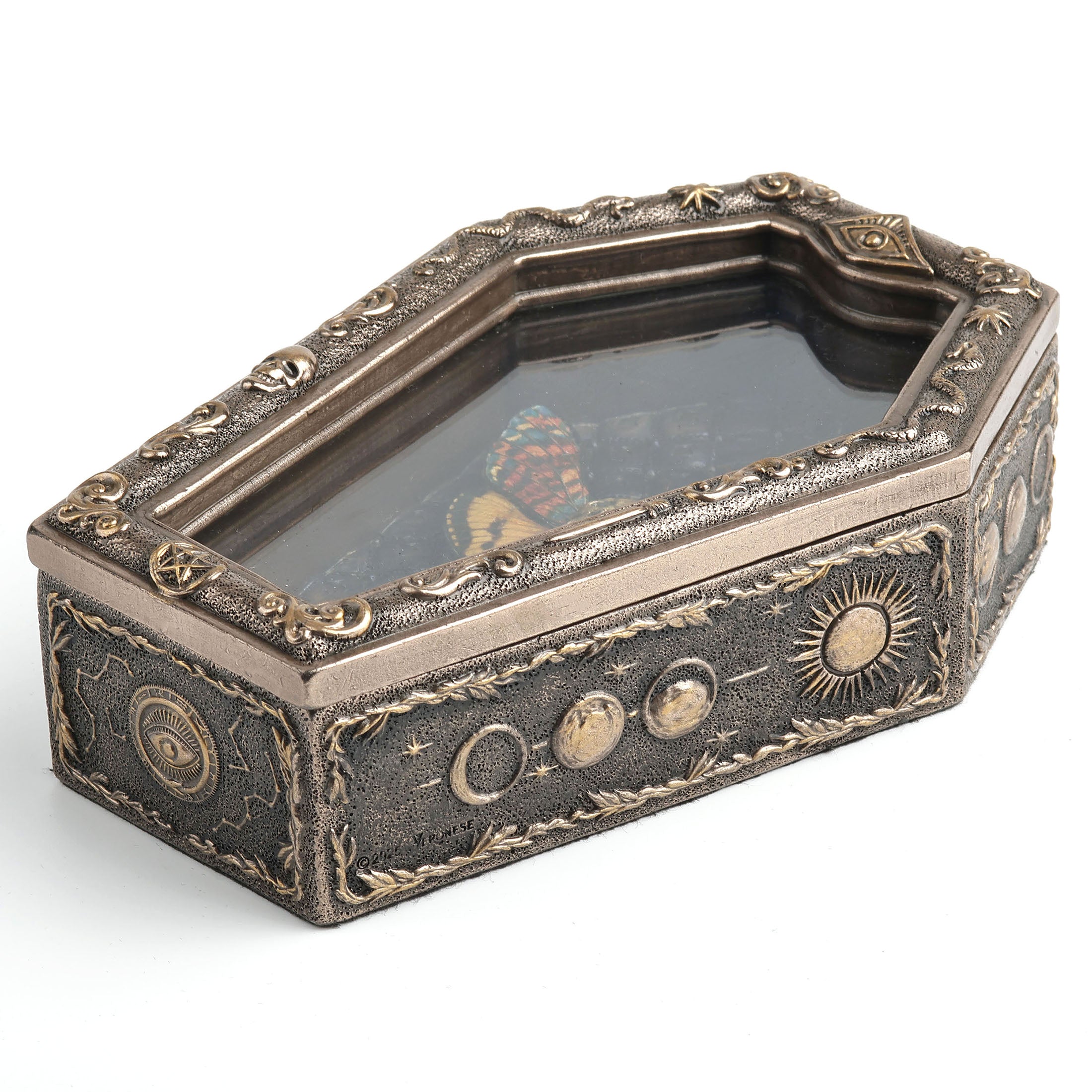 Death's Head Moth Coffin Reliquary Trinket Box