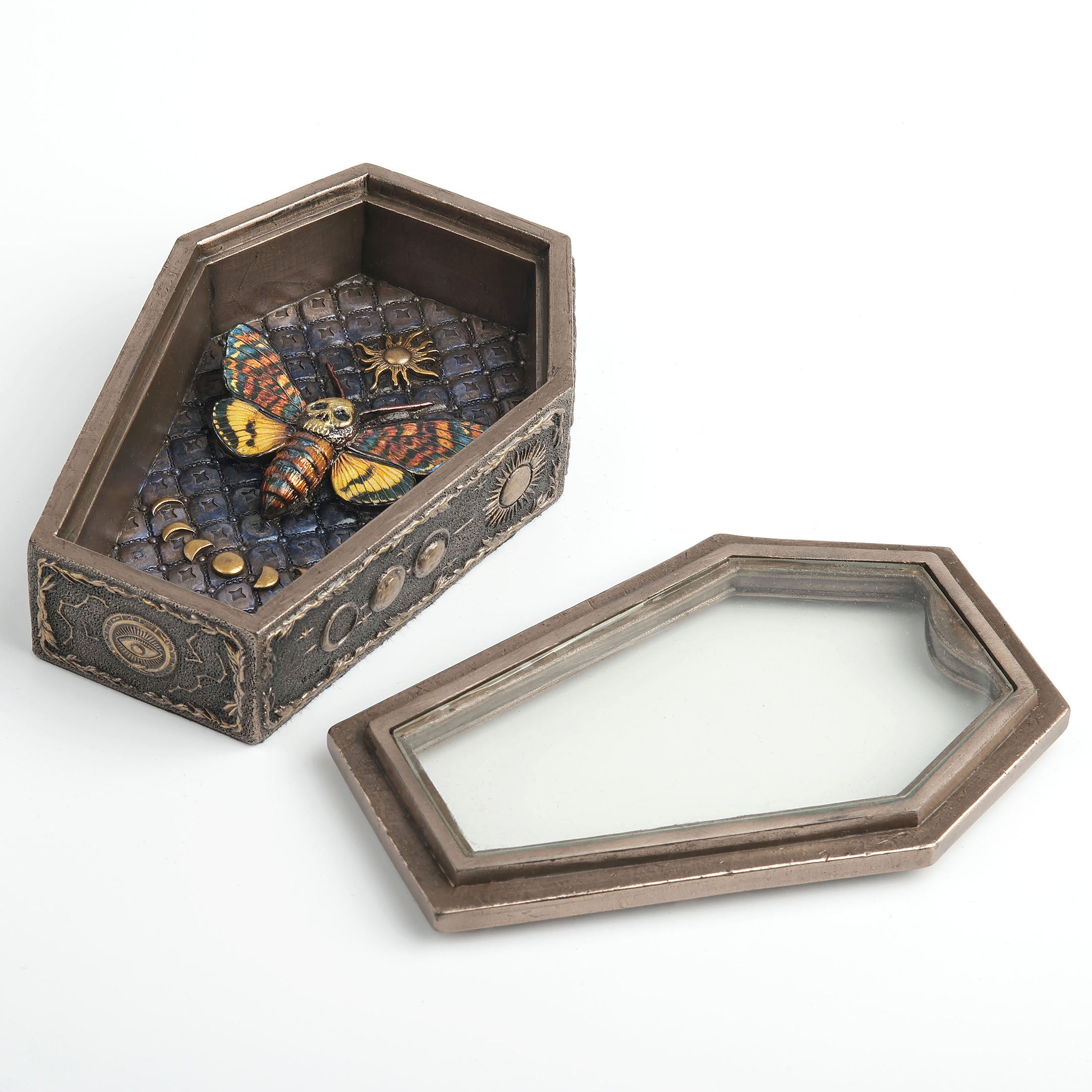 Death's Head Moth Coffin Reliquary Trinket Box