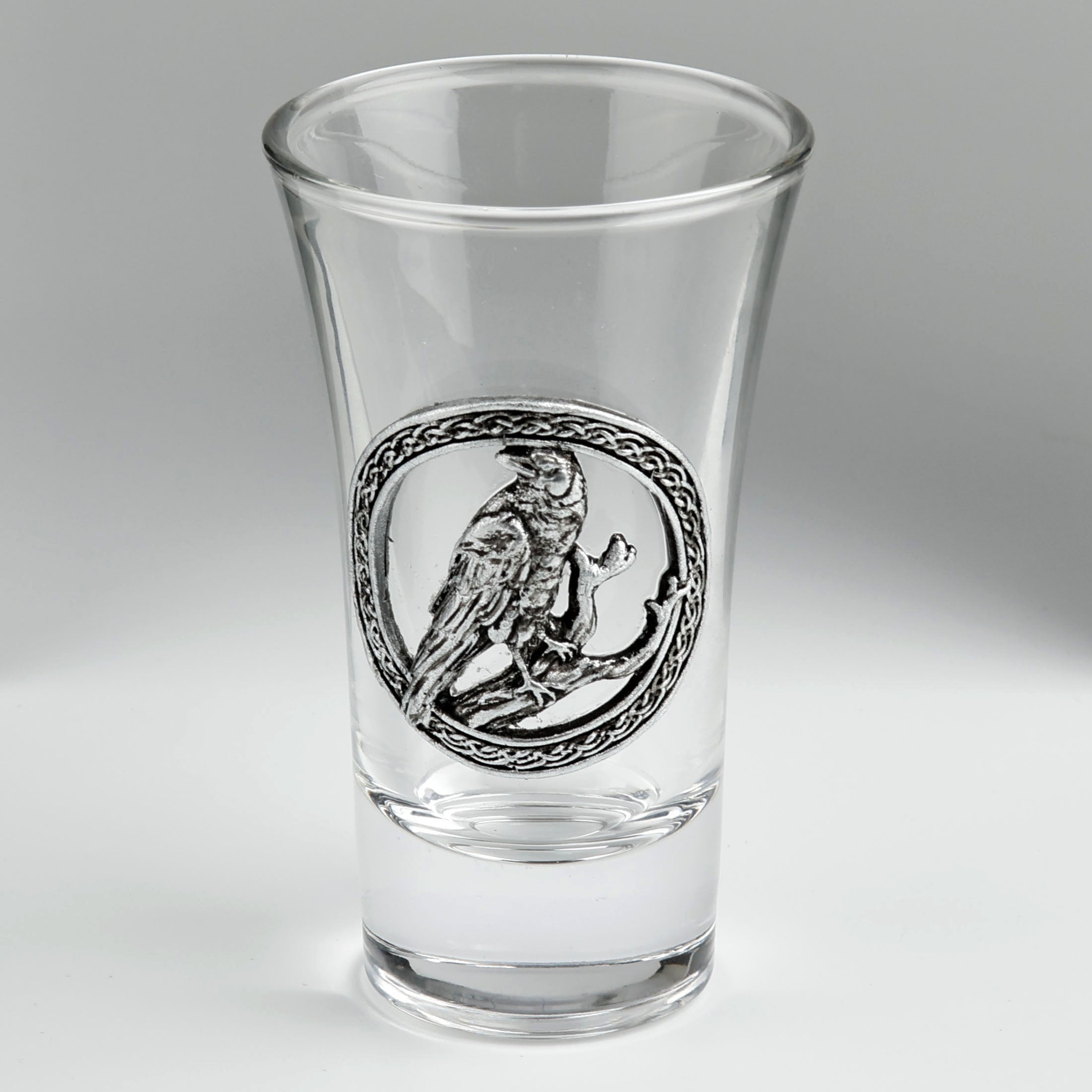 Shot Glass Perching Raven