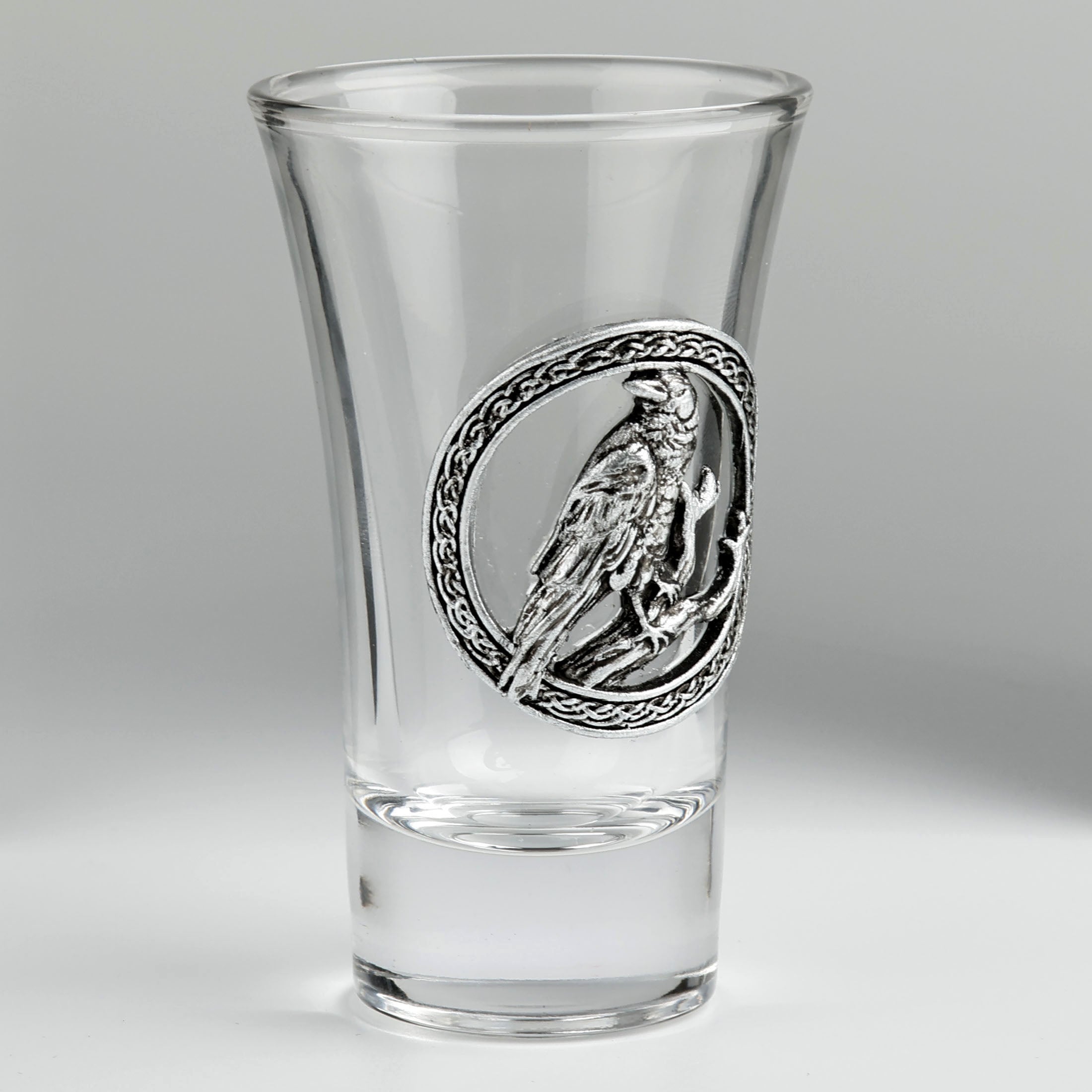 Shot Glass Perching Raven