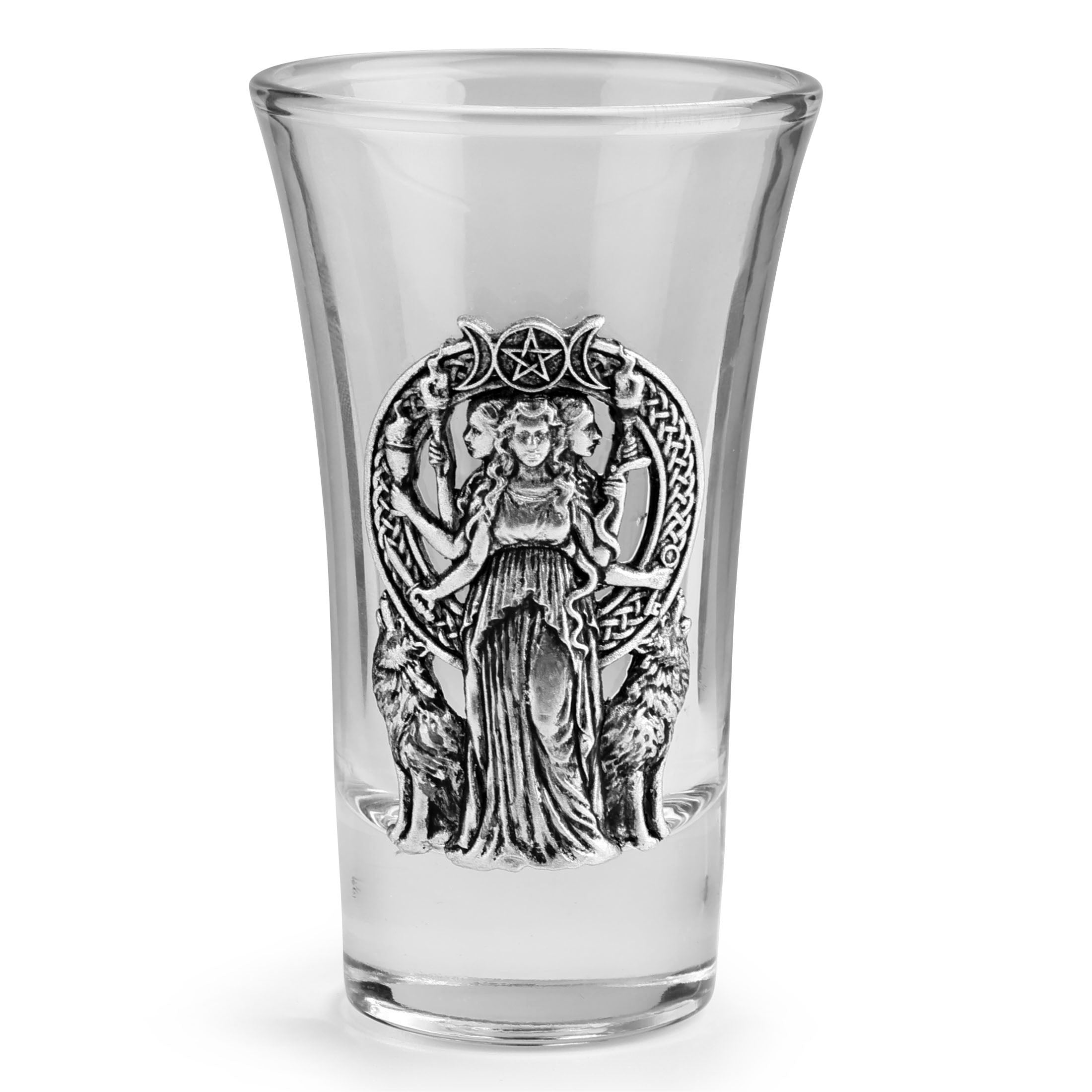 Shotglass Hecate And Wolves