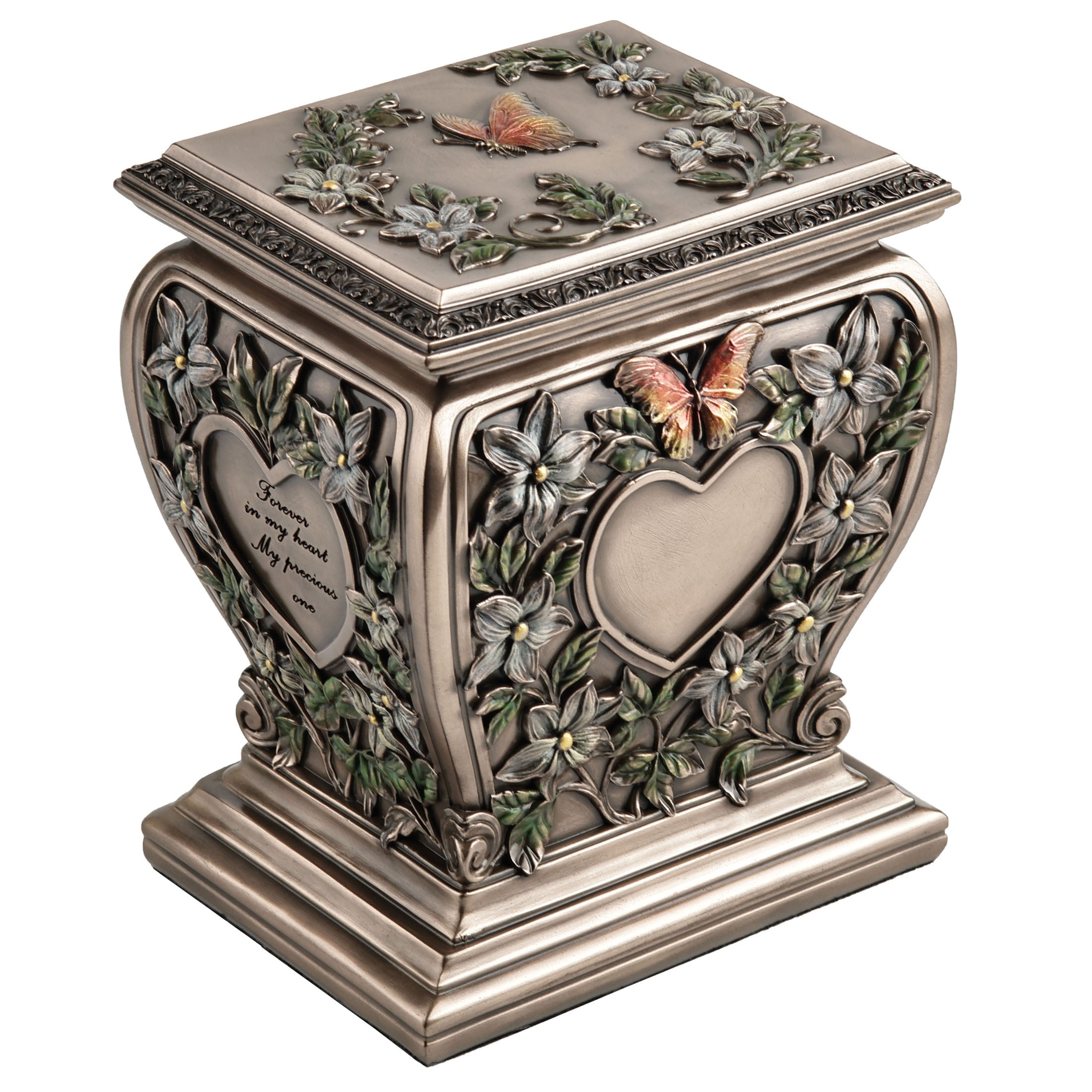 Ornate Floral Relief Memorial Urn (1300 ml)