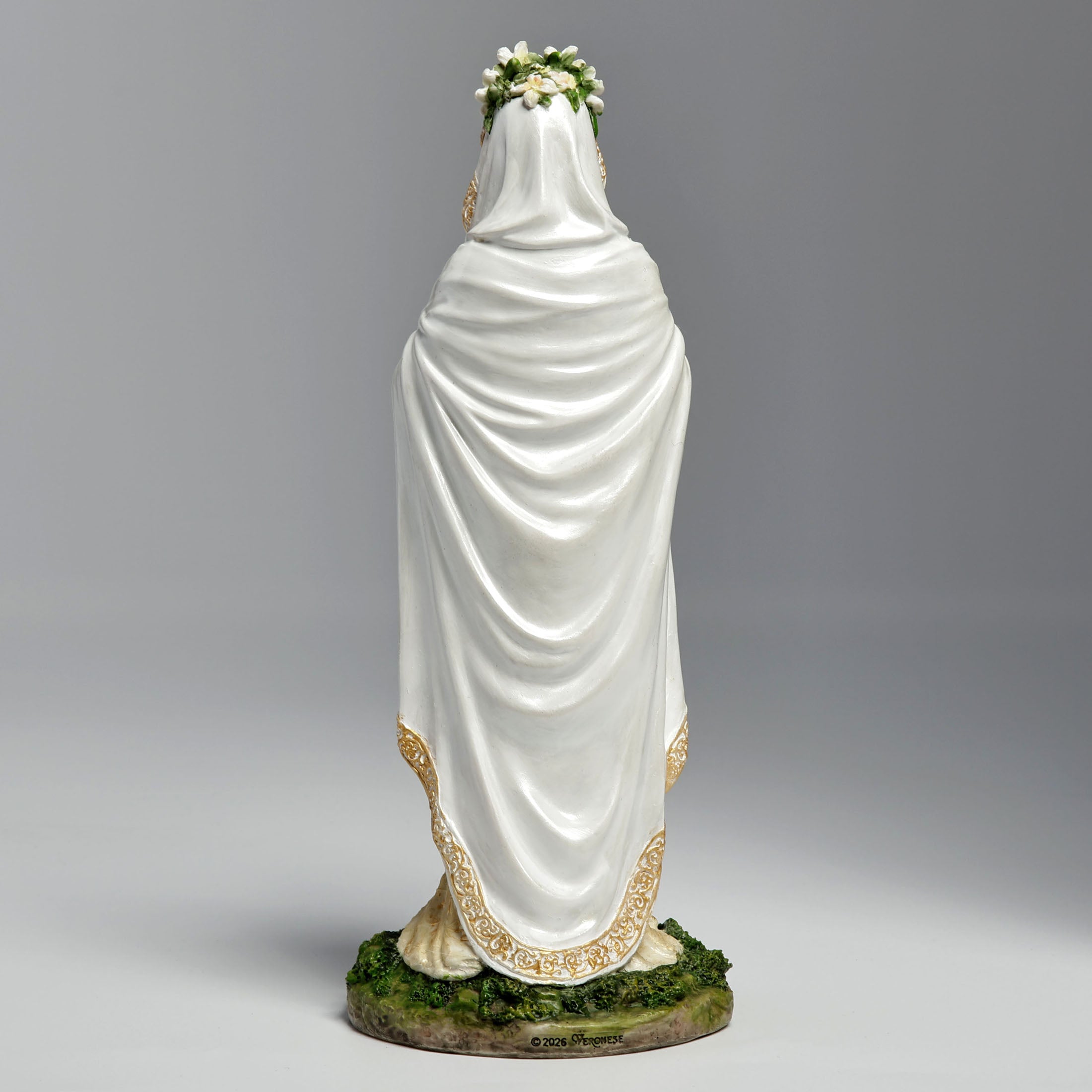 Day Of The Dead Virgin Mary White Gold Robe