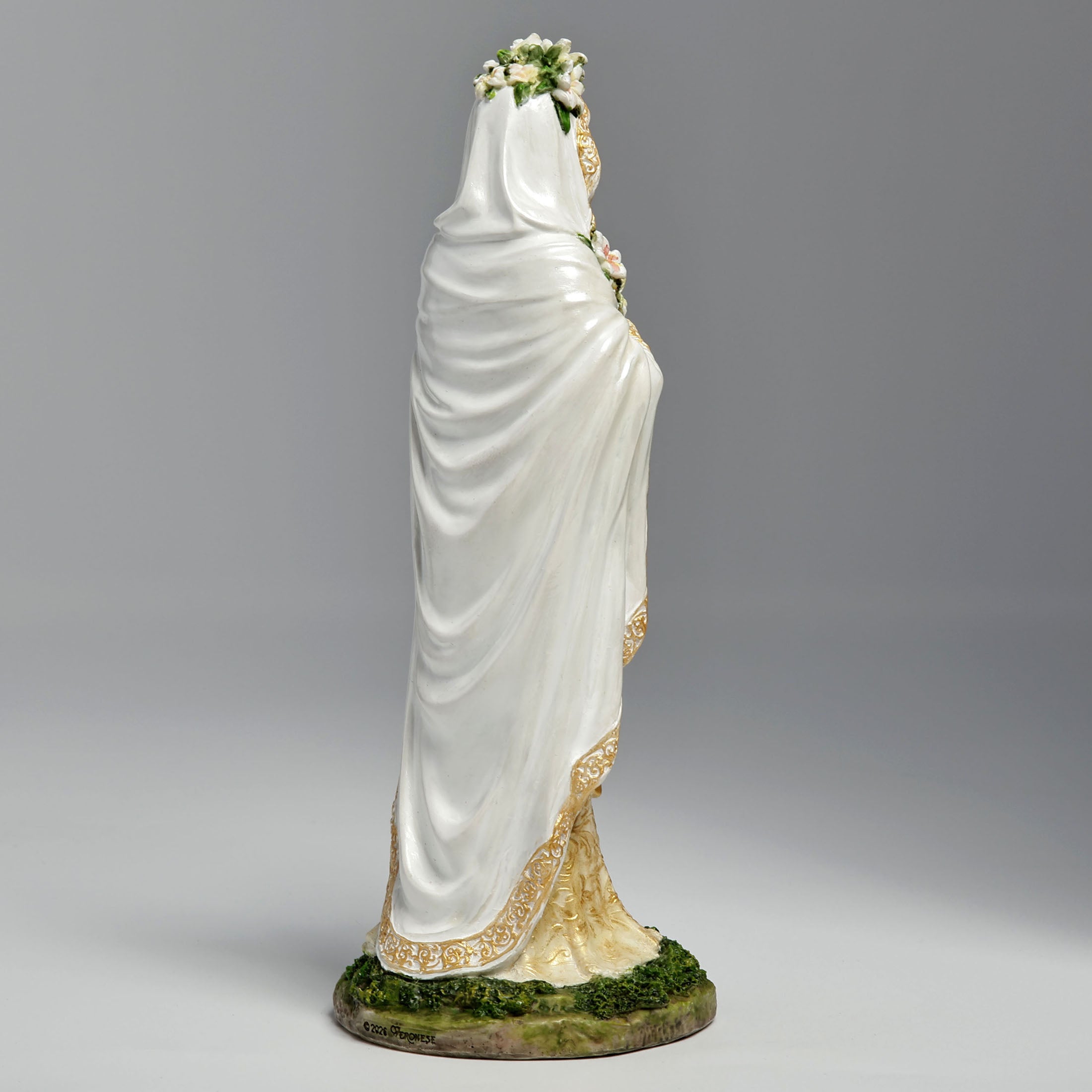 Day Of The Dead Virgin Mary White Gold Robe