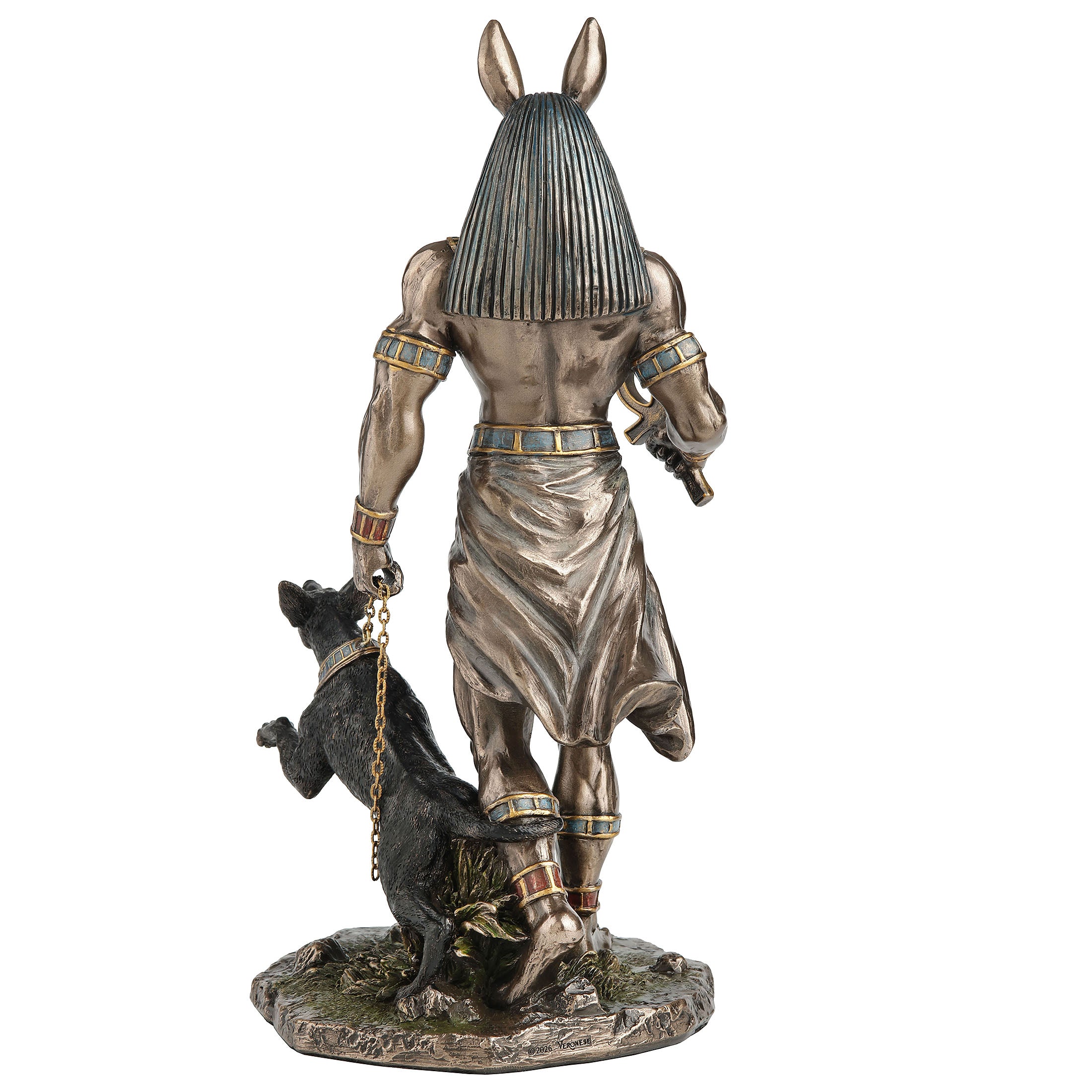Anubis The Egyptian God Of The Dead Holding Ankh And A Hound