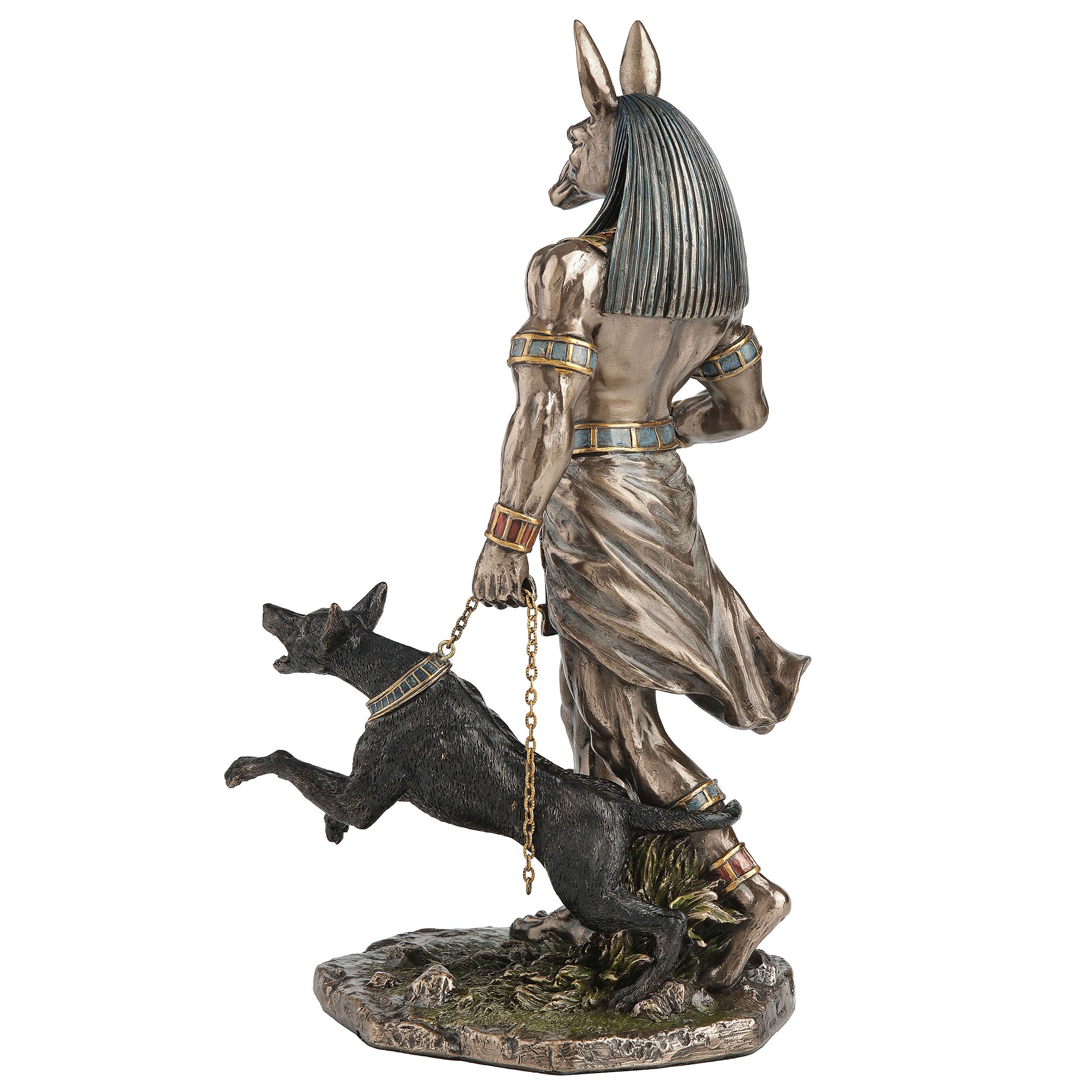 Anubis The Egyptian God Of The Dead Holding Ankh And A Hound