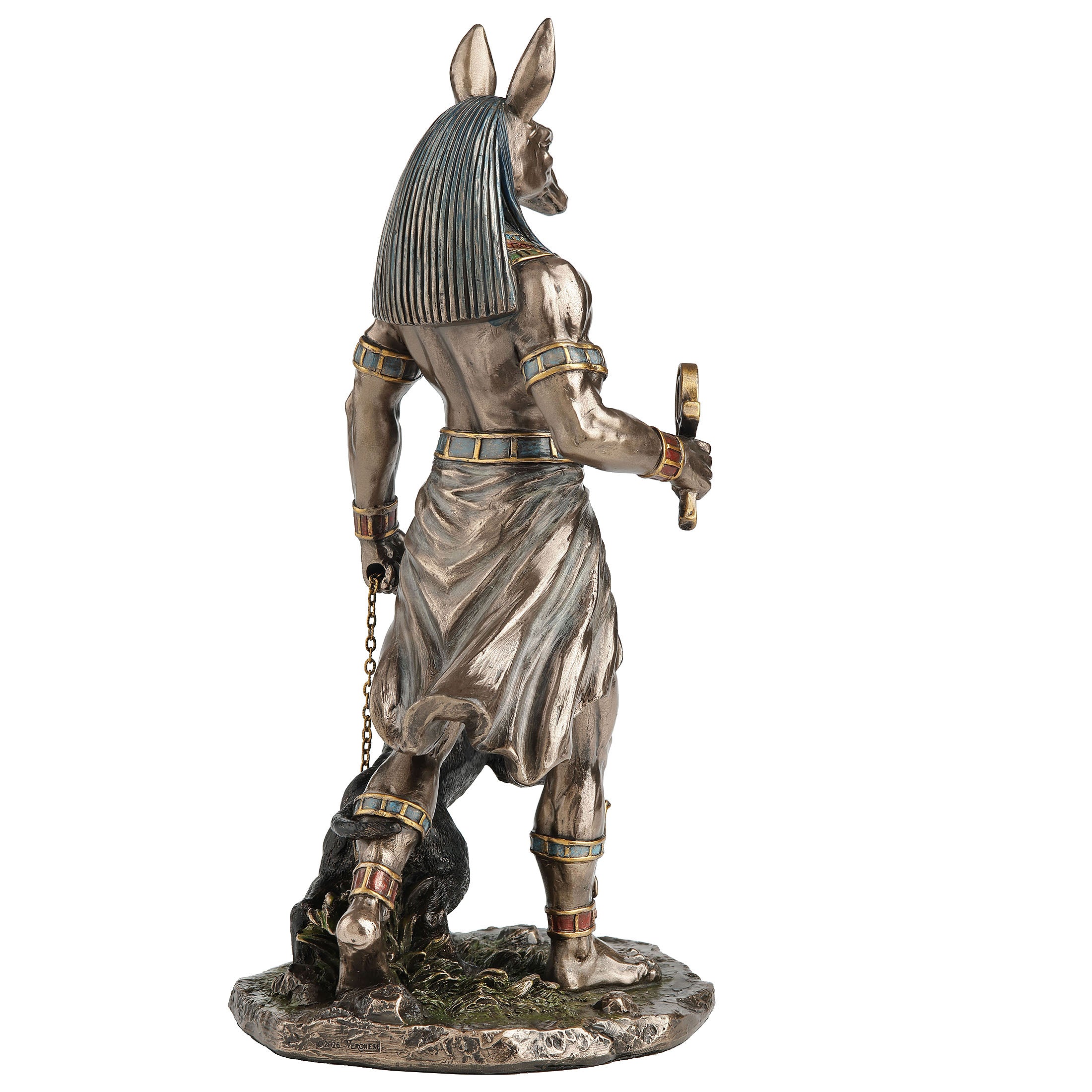 Anubis The Egyptian God Of The Dead Holding Ankh And A Hound