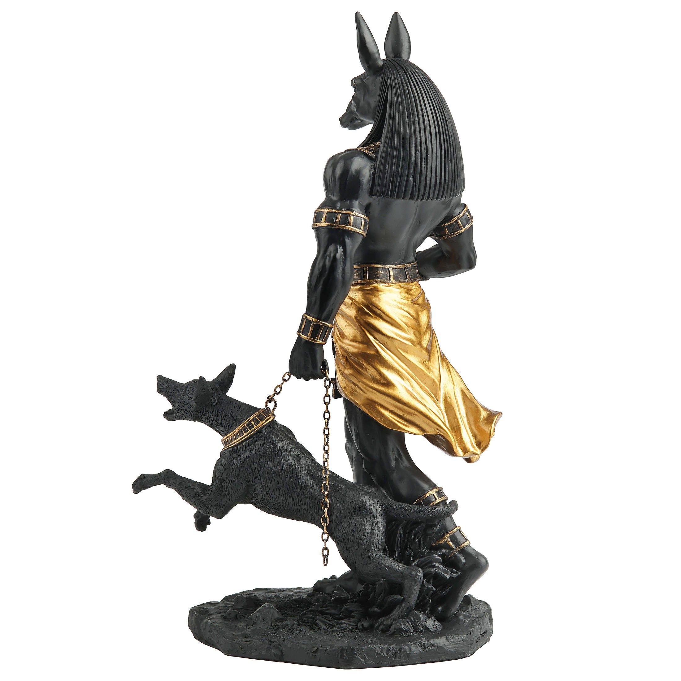 Anubis The Egyptian God Of The Dead Holding Ankh And A Hound