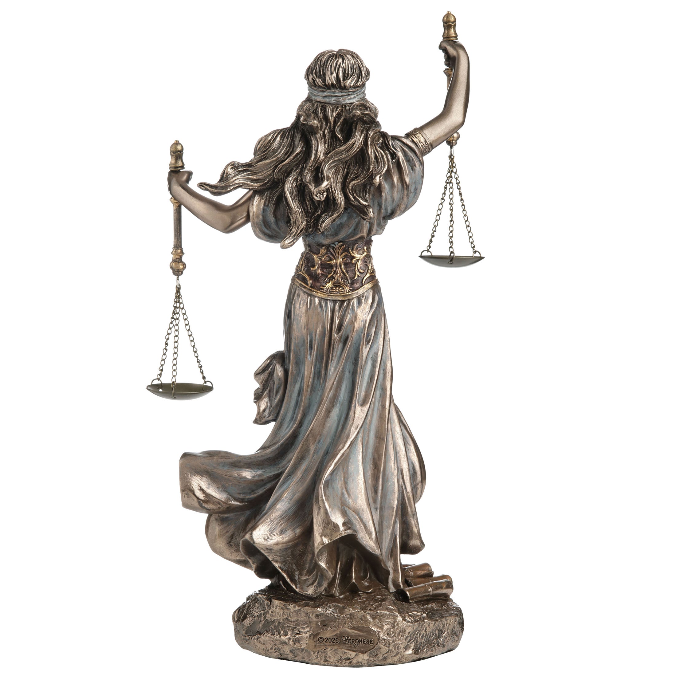 The Blindfolded Lady Justice With Twin Scales