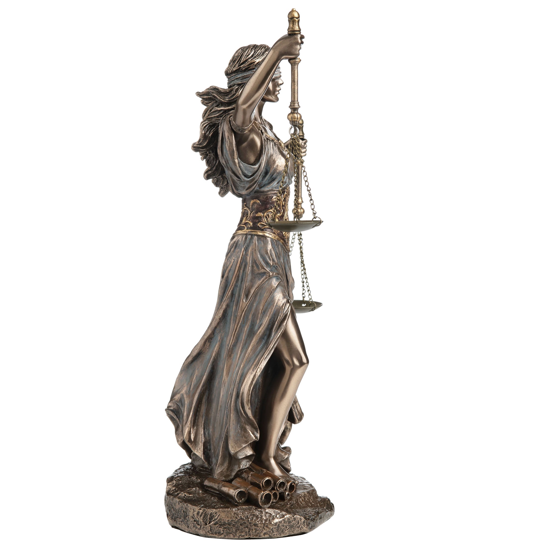 The Blindfolded Lady Justice With Twin Scales