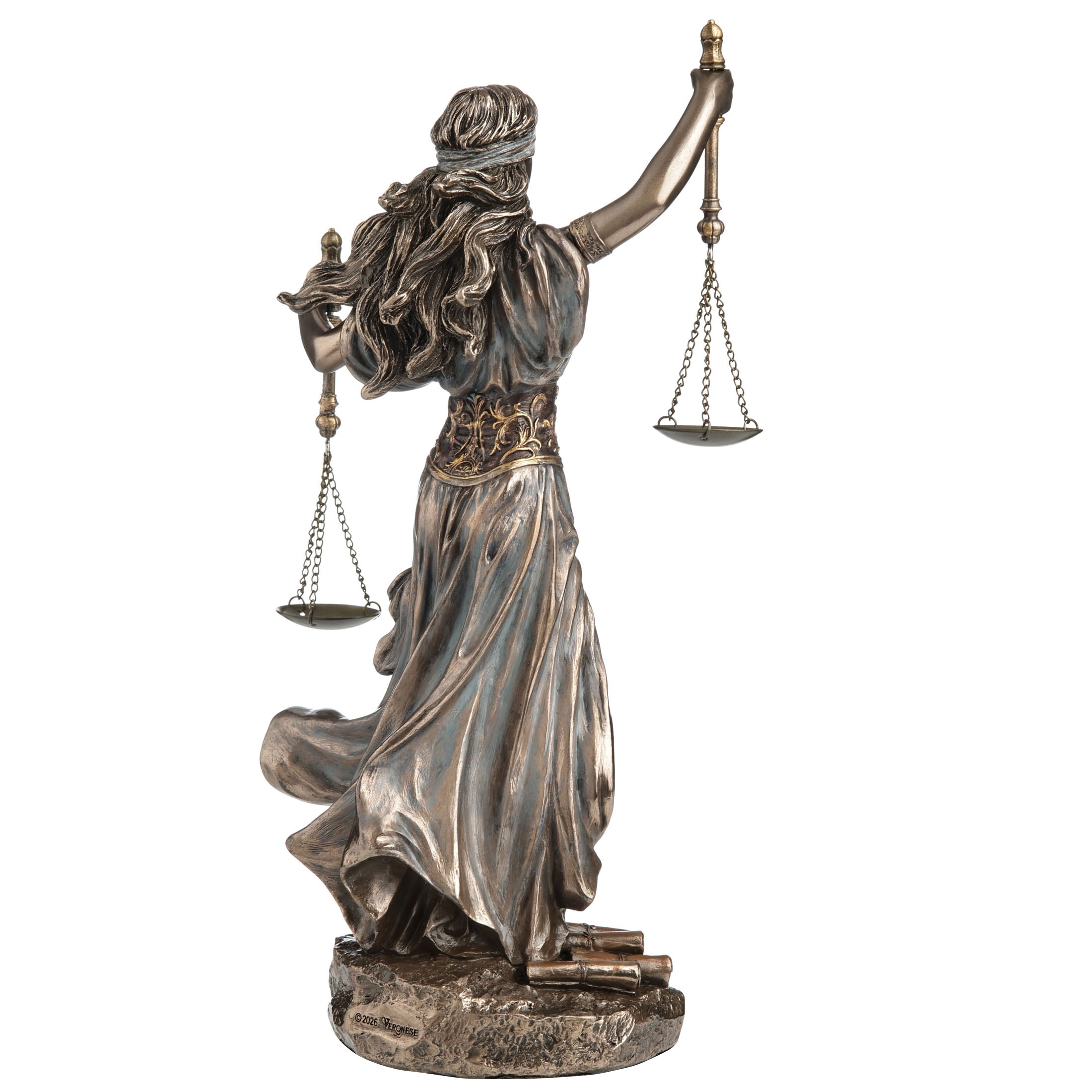The Blindfolded Lady Justice With Twin Scales