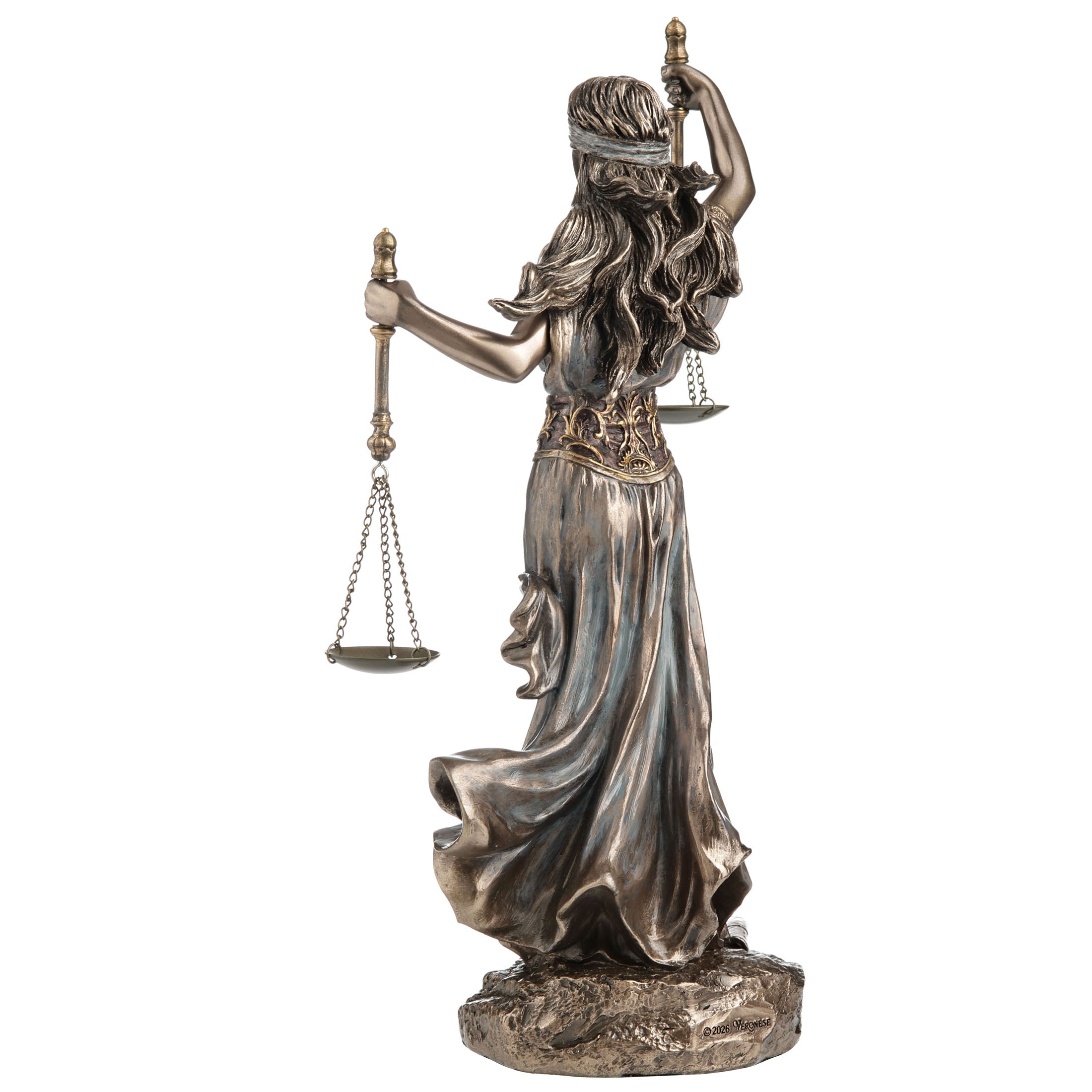 The Blindfolded Lady Justice With Twin Scales