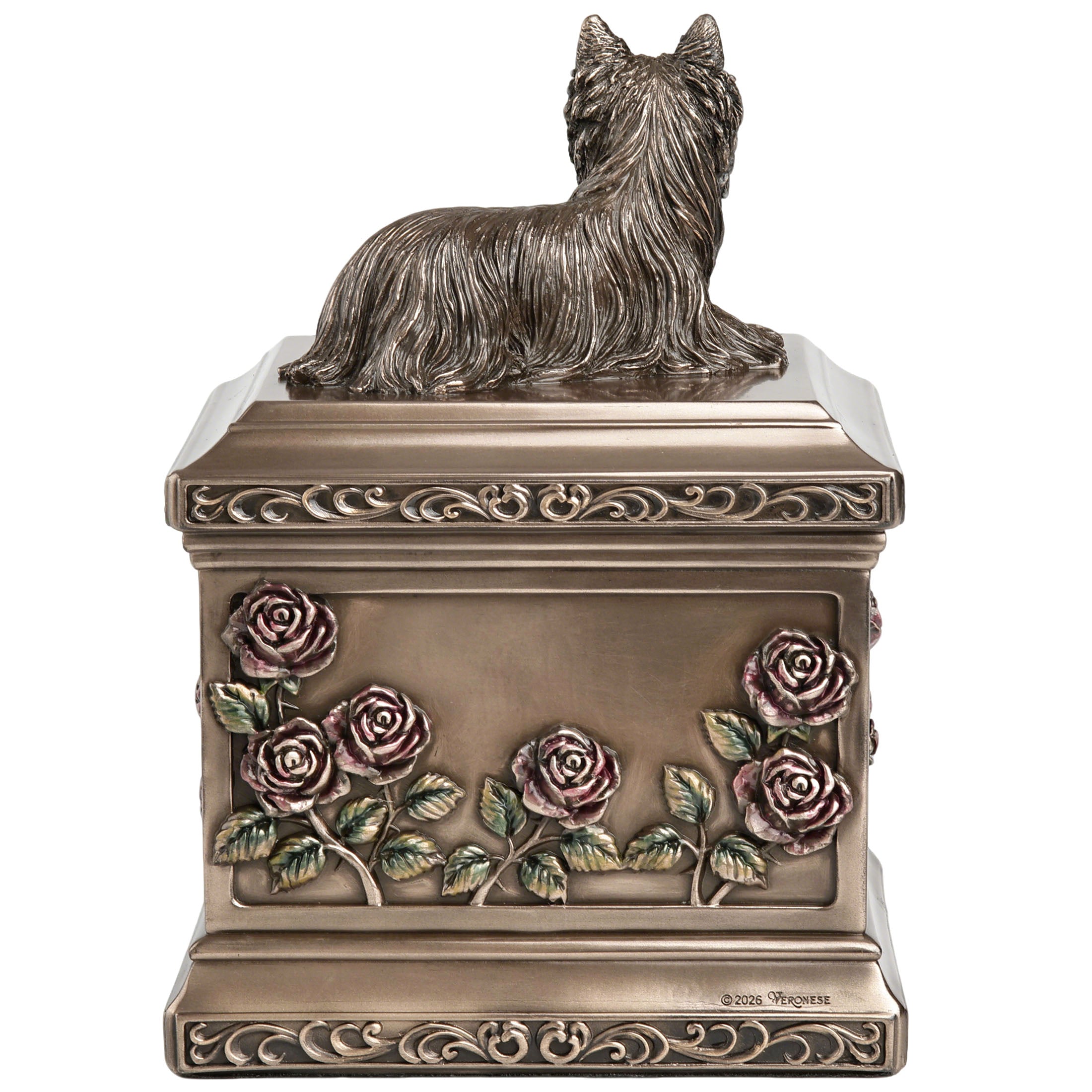 Yorkshire Terrier Rose Heart Memorial Urn 1000 ml