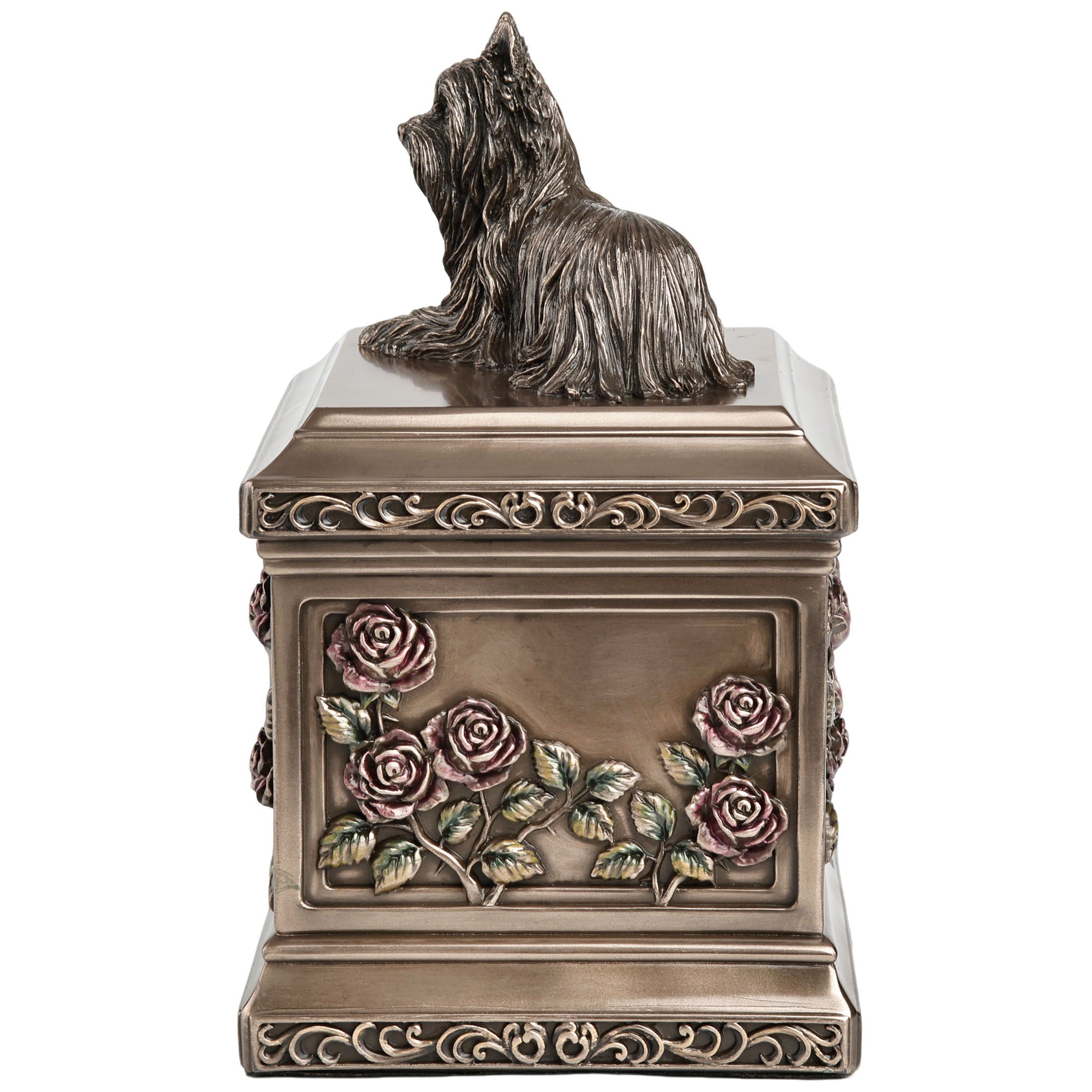 Yorkshire Terrier Rose Heart Memorial Urn 1000 ml