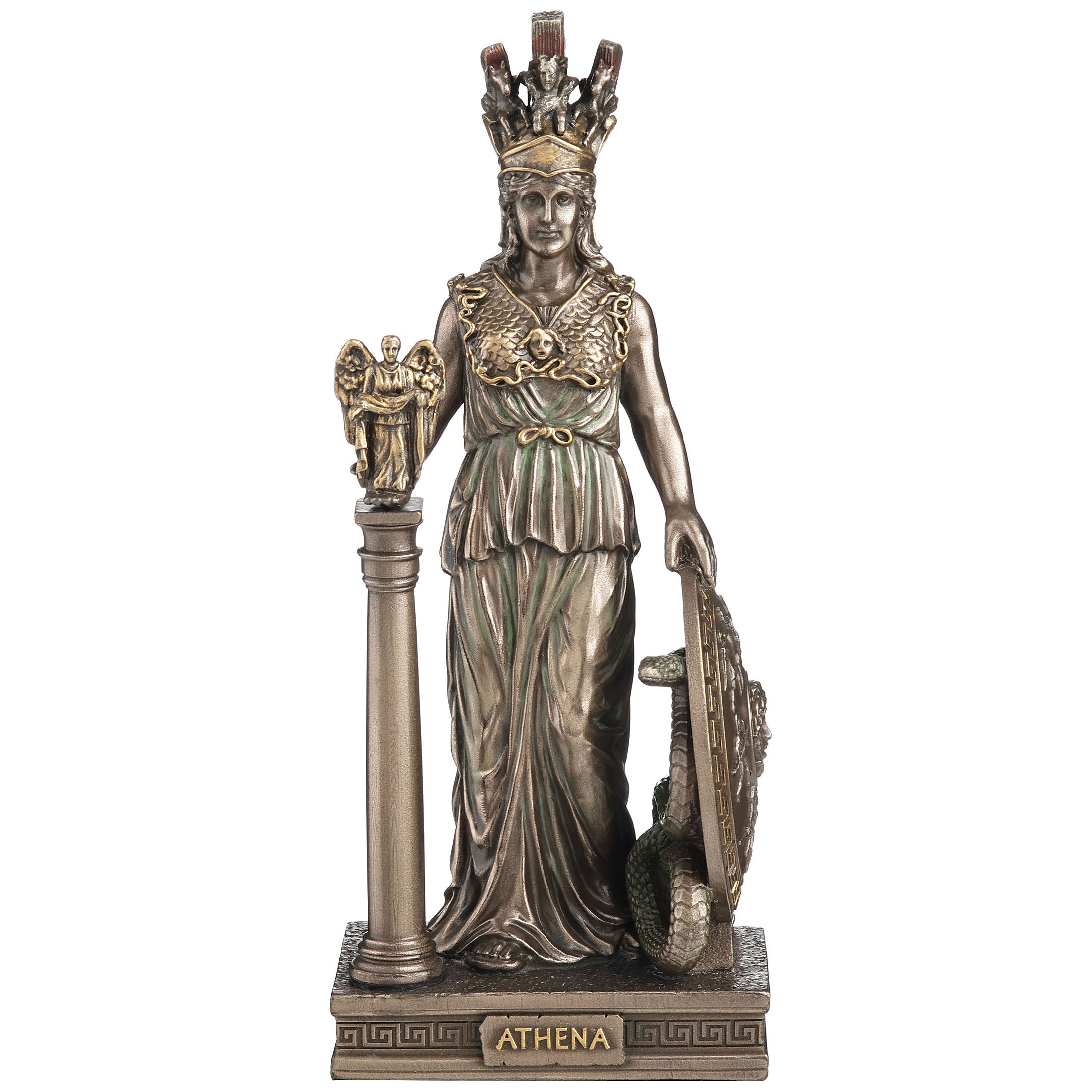 Greek Goddess Athena Holding A Statue Of Nike