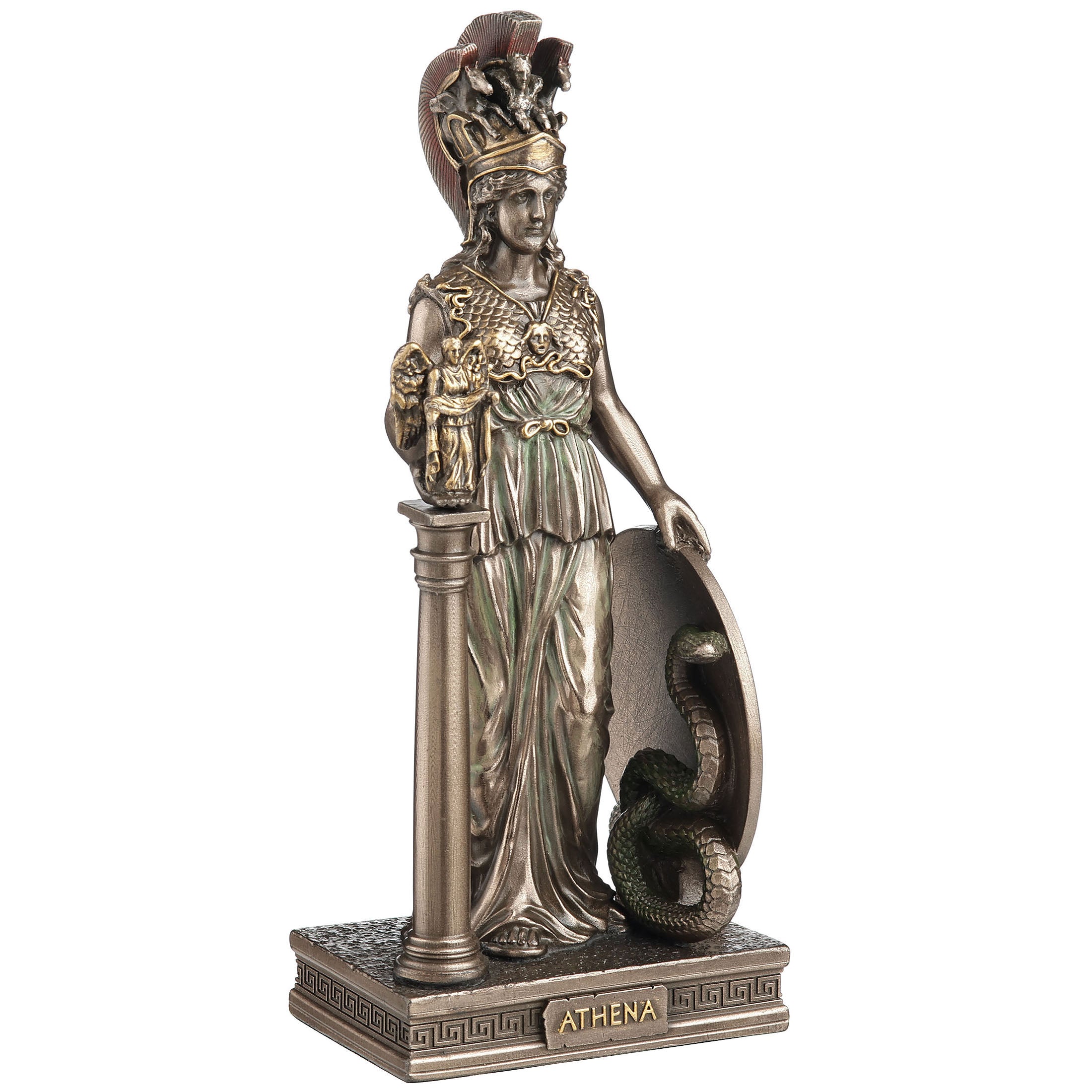 Greek Goddess Athena Holding A Statue Of Nike
