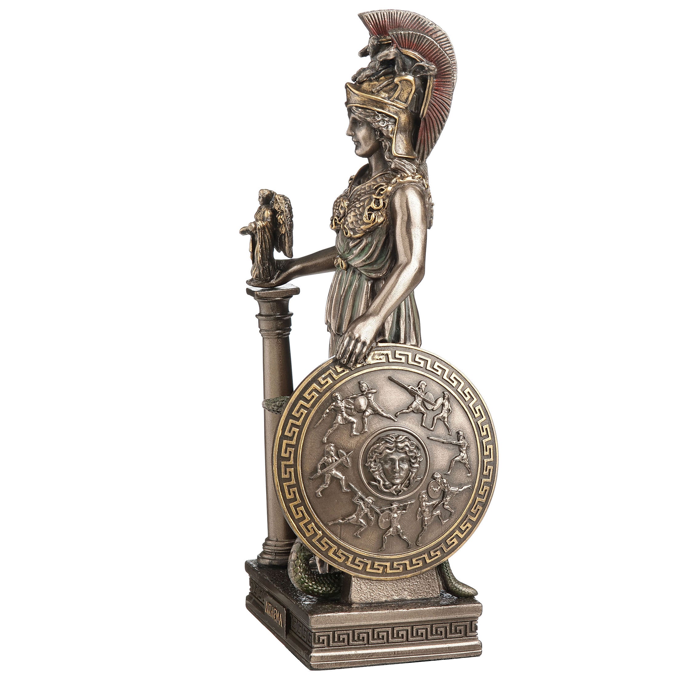 Greek Goddess Athena Holding A Statue Of Nike
