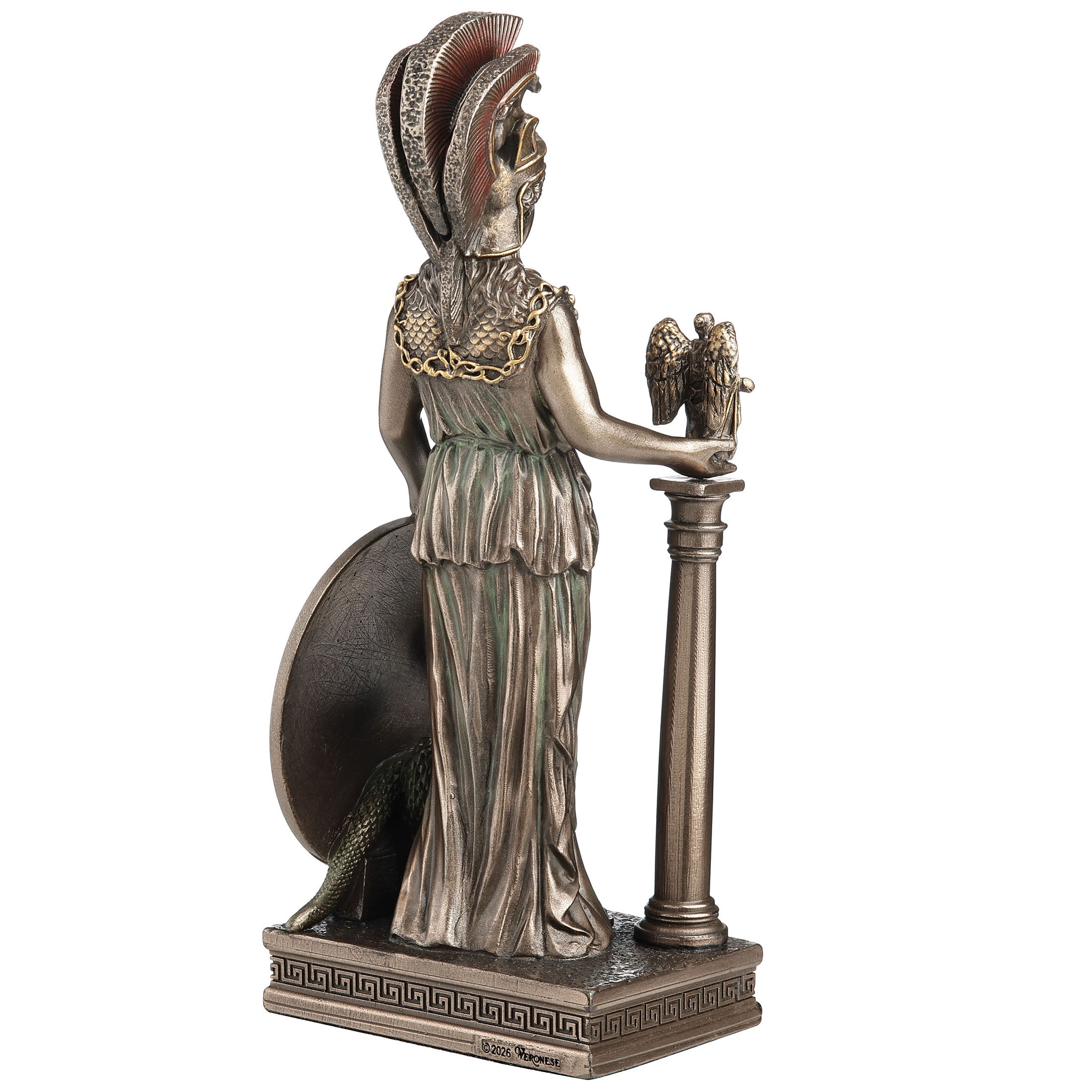 Greek Goddess Athena Holding A Statue Of Nike