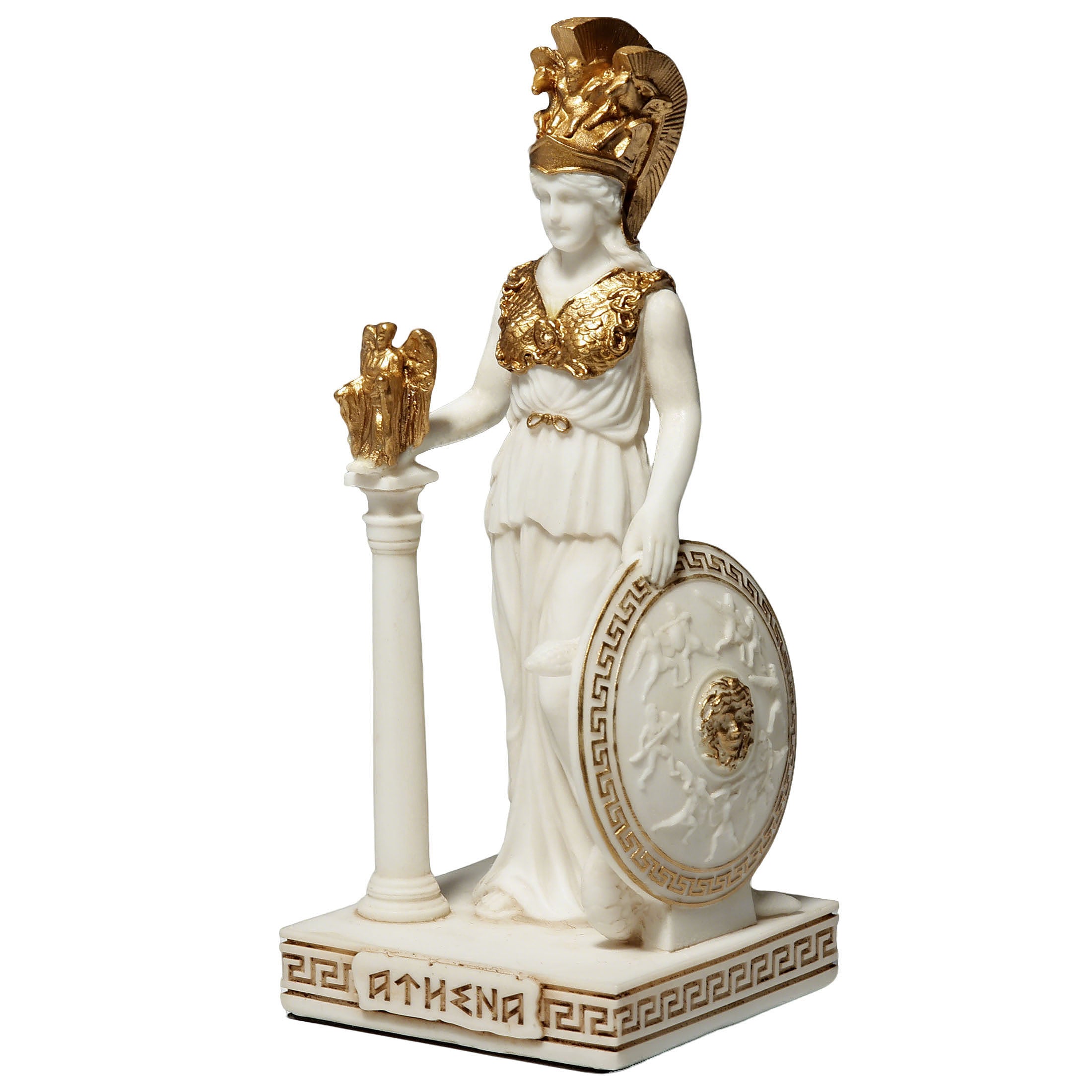 Greek Goddess Athena Holding A Statue Of Nike