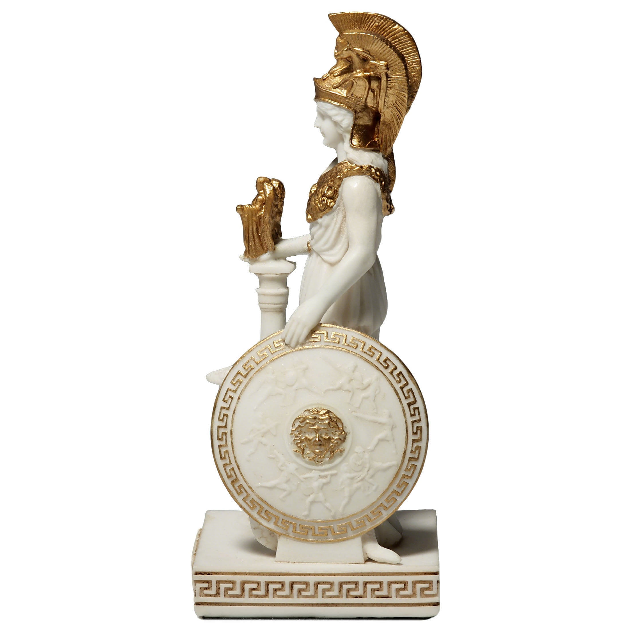 Greek Goddess Athena Holding A Statue Of Nike