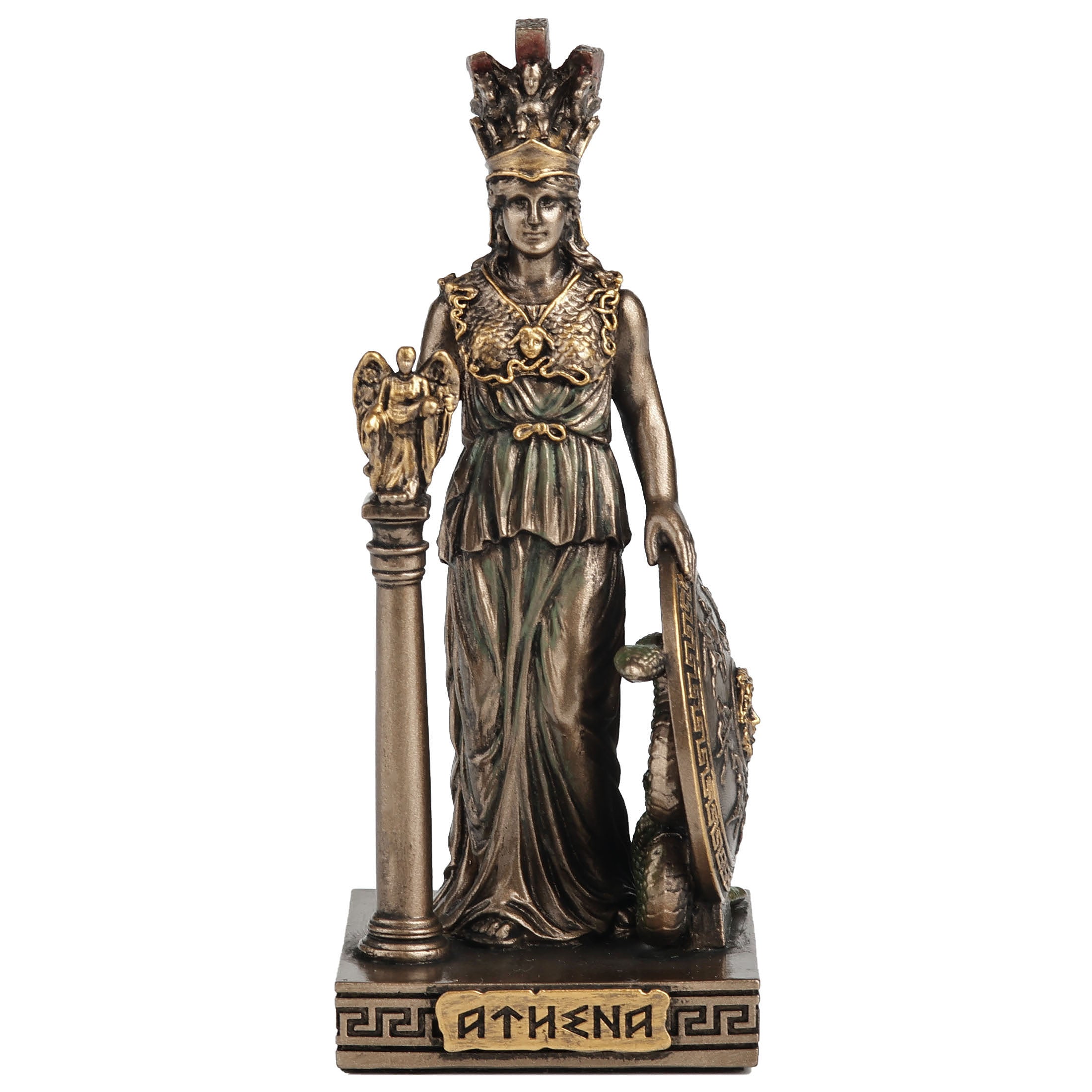 Greek Goddess Athena Holding A Statue Of Nike