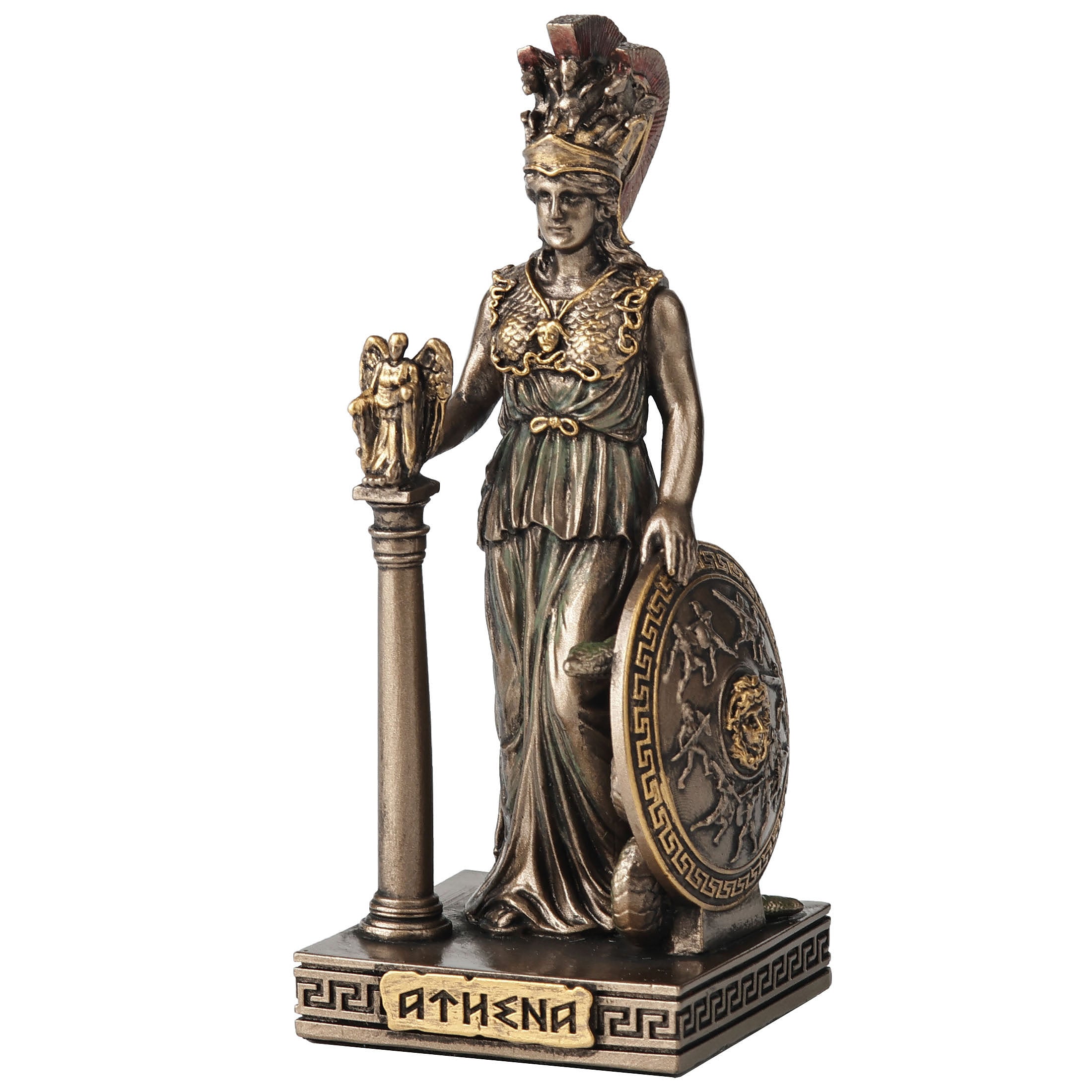 Greek Goddess Athena Holding A Statue Of Nike