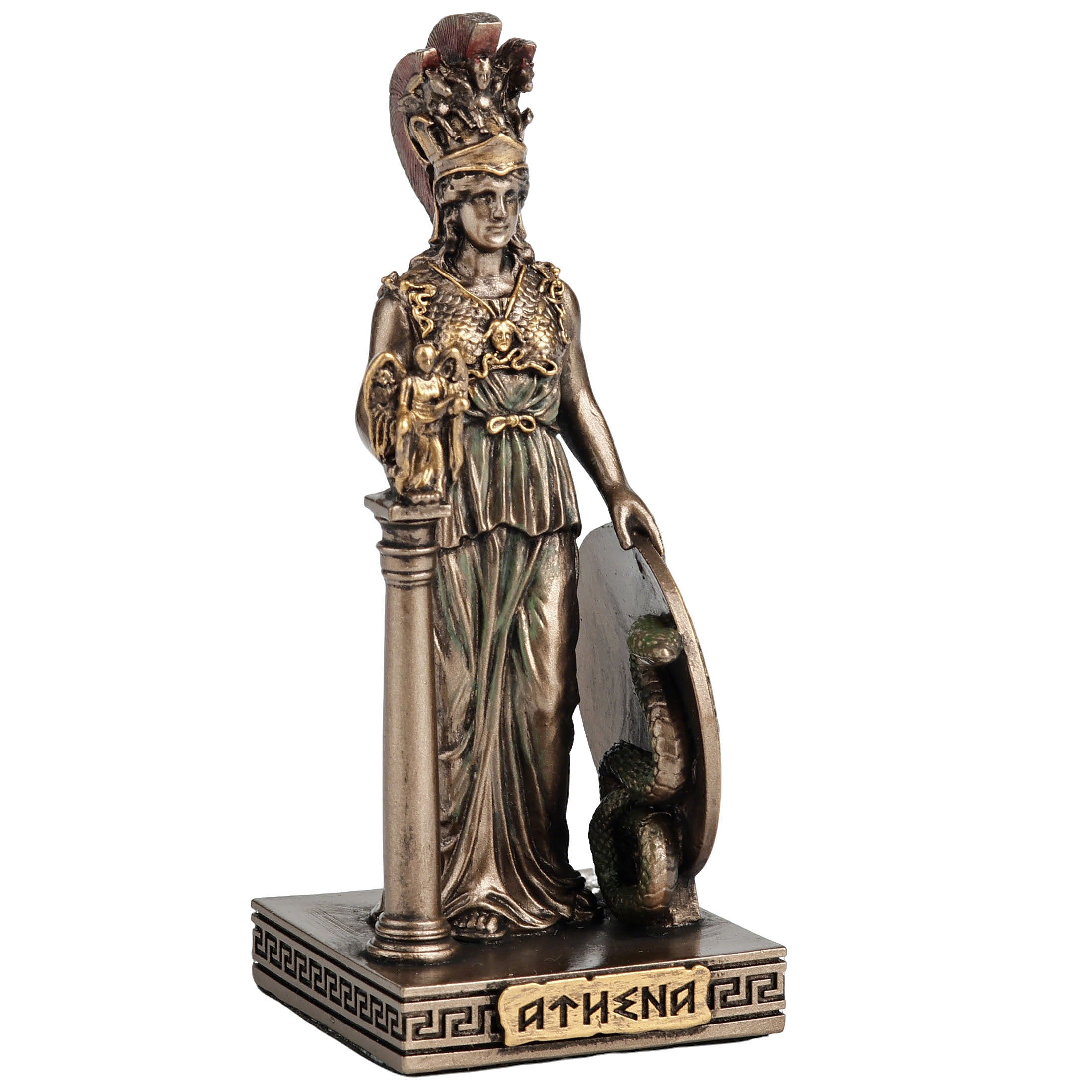 Greek Goddess Athena Holding A Statue Of Nike