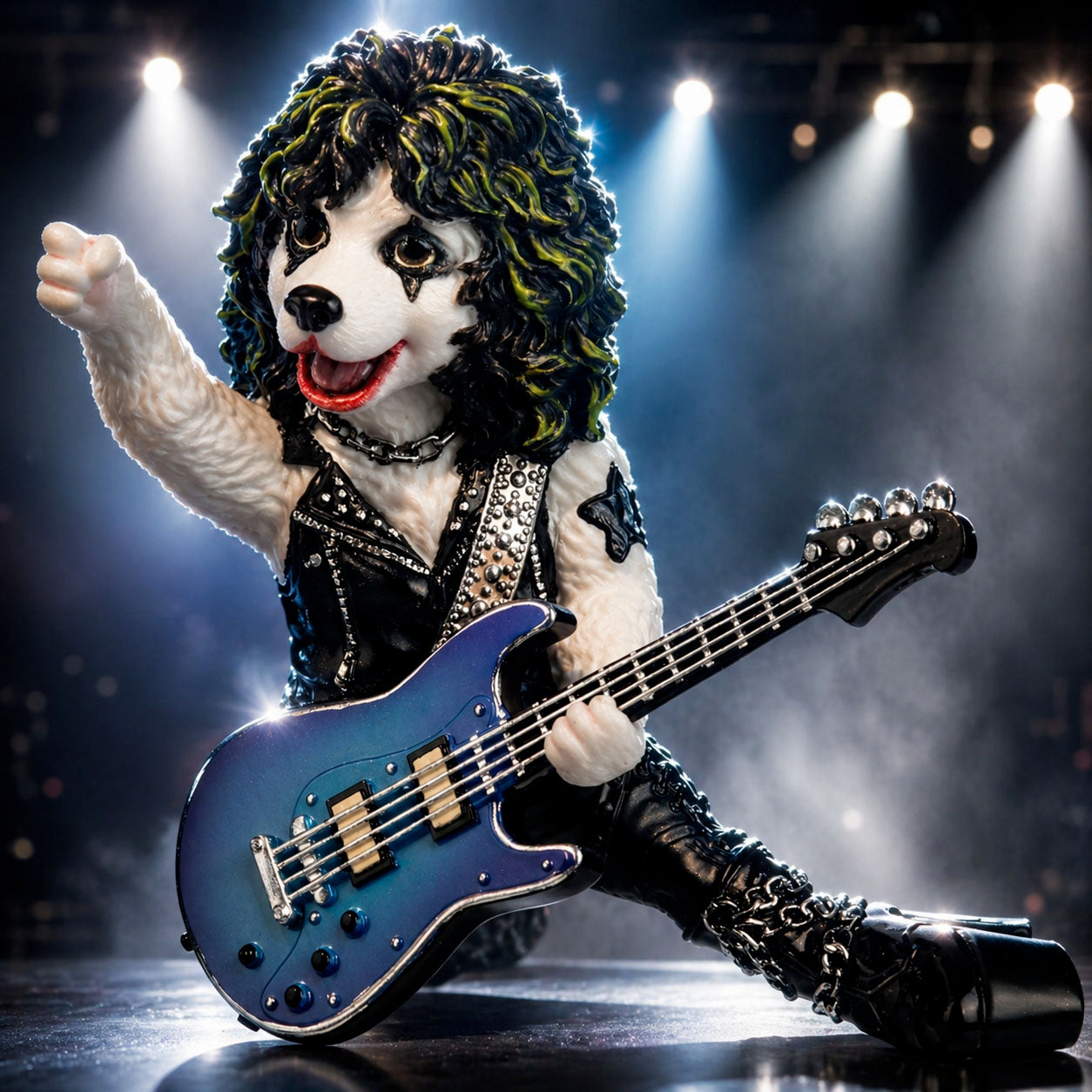 Iron Whiskers Guitar Dog Power Glamrock