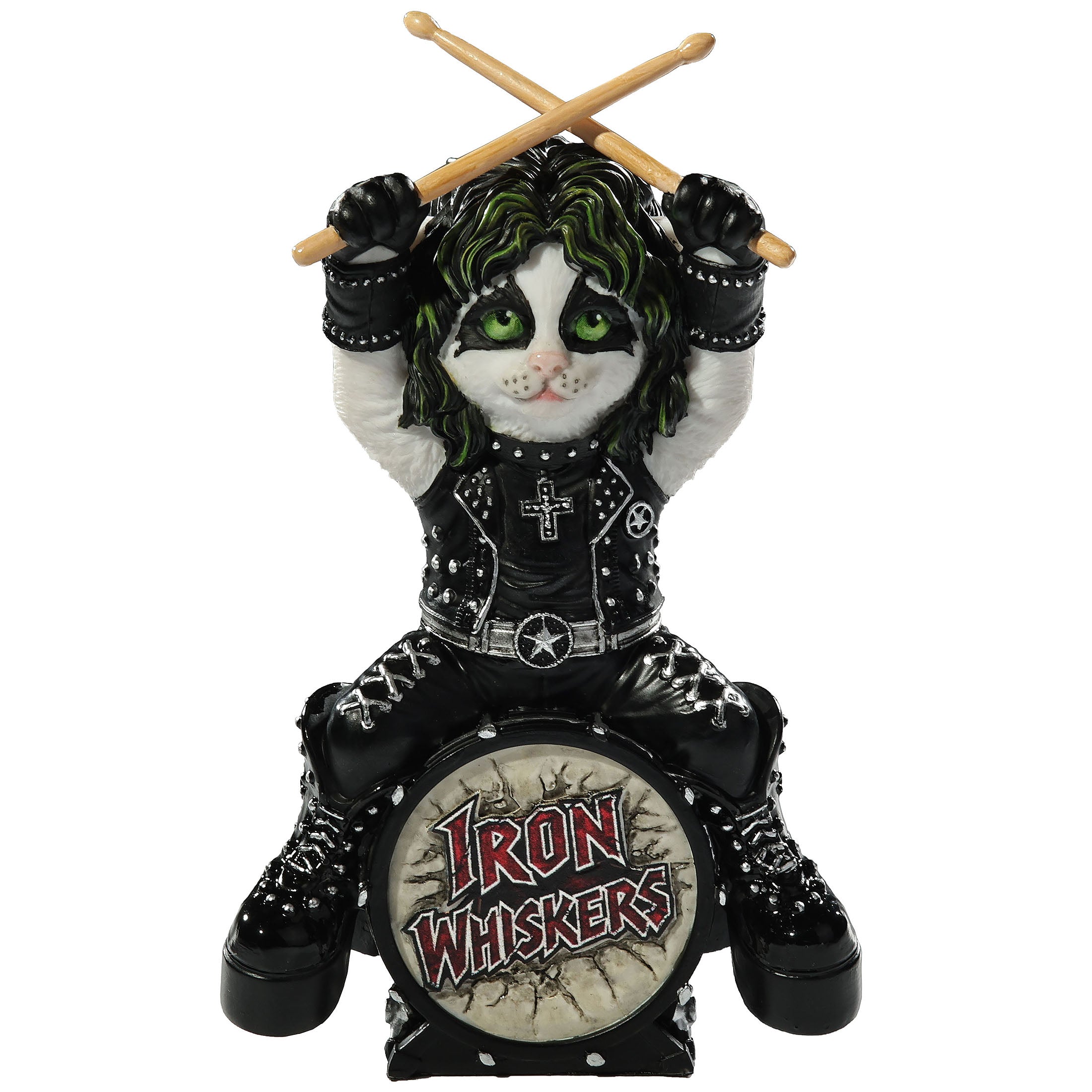Iron Whiskers Drummer Cat Rock Salute