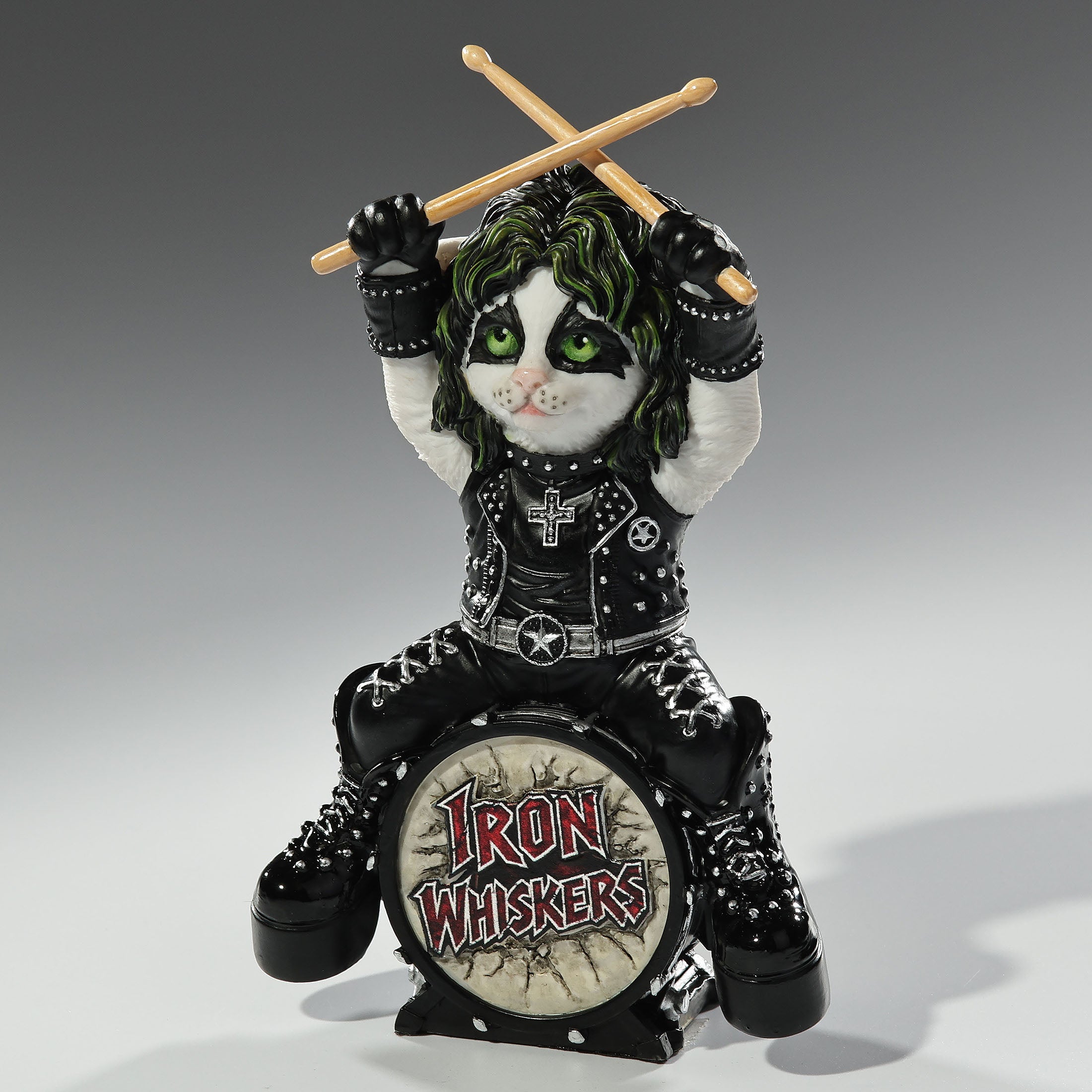 Iron Whiskers Drummer Cat Rock Salute