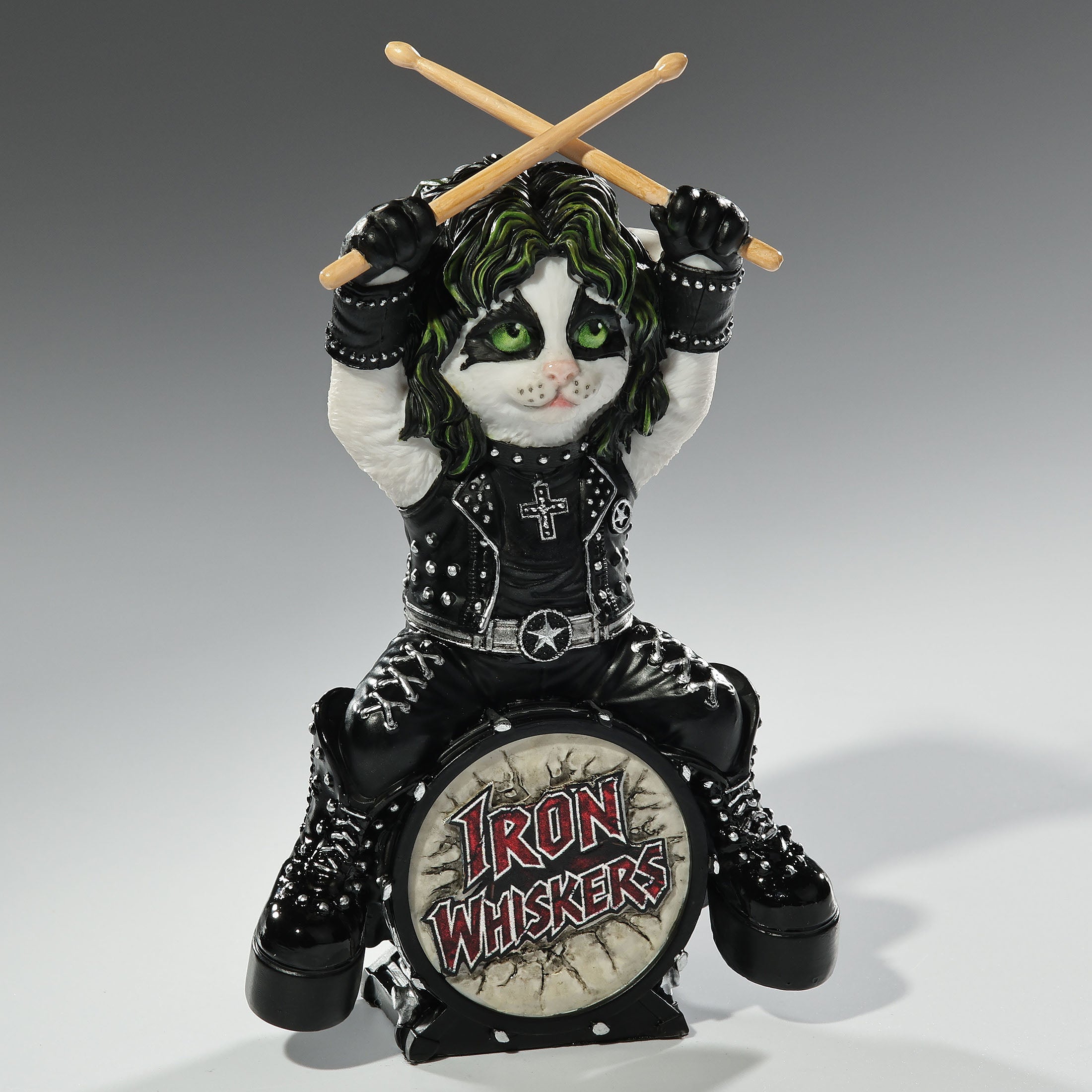 Iron Whiskers Drummer Cat Rock Salute