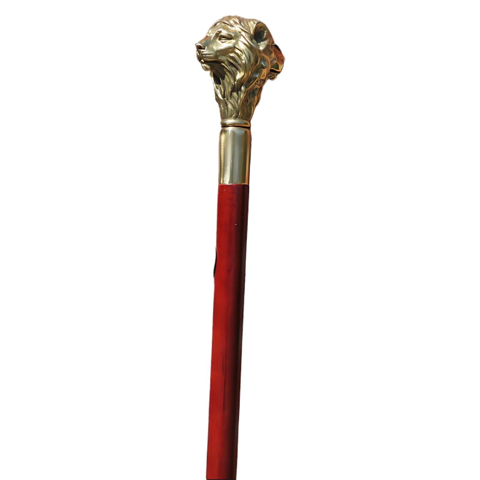 Walking Stick with Handle of a Lion's Head | Animal Sculptures