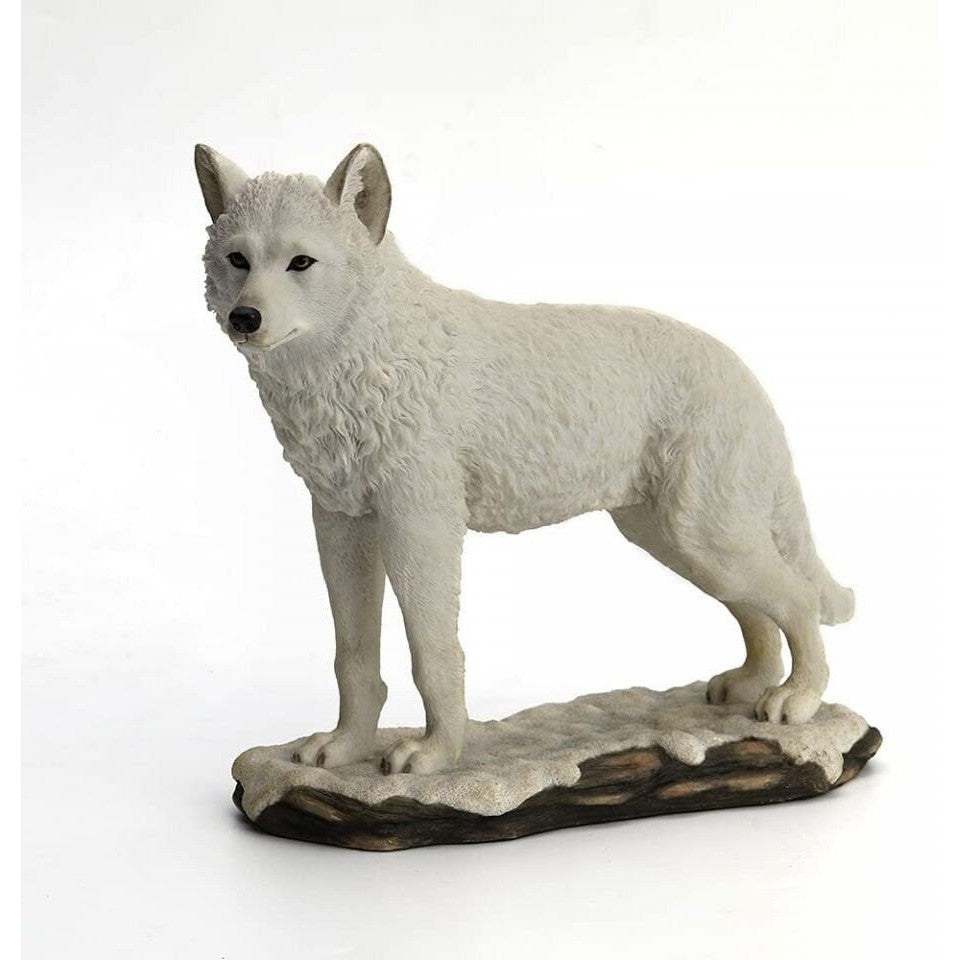 White Artic Wolf | Animal Sculptures | Home Decor | Handcrafted