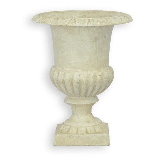 White Cast Iron Urn Planter | Vases & Bowls | Home Decor