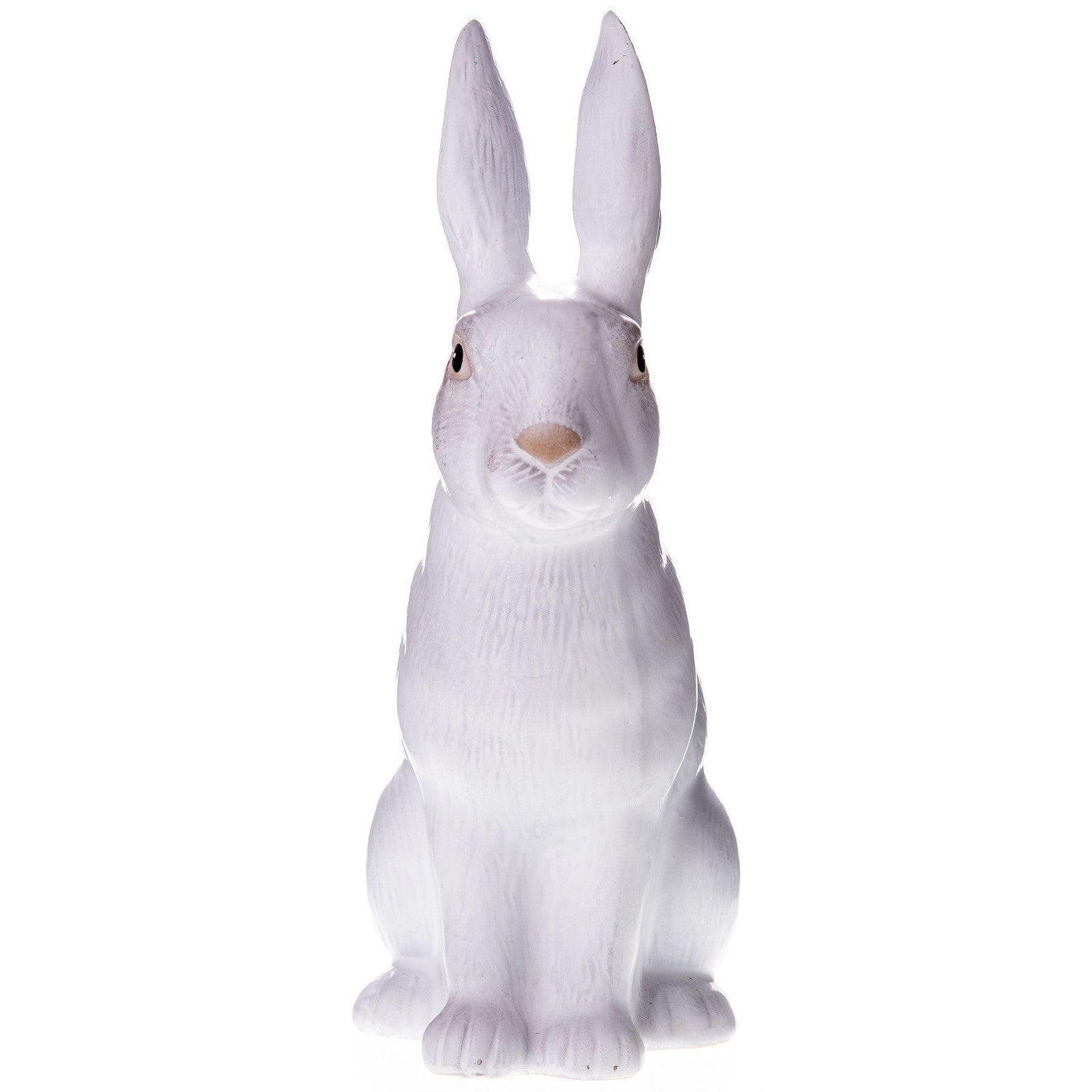 White Ceramic Rabbit Figurine | Animal Sculptures | Home Decor