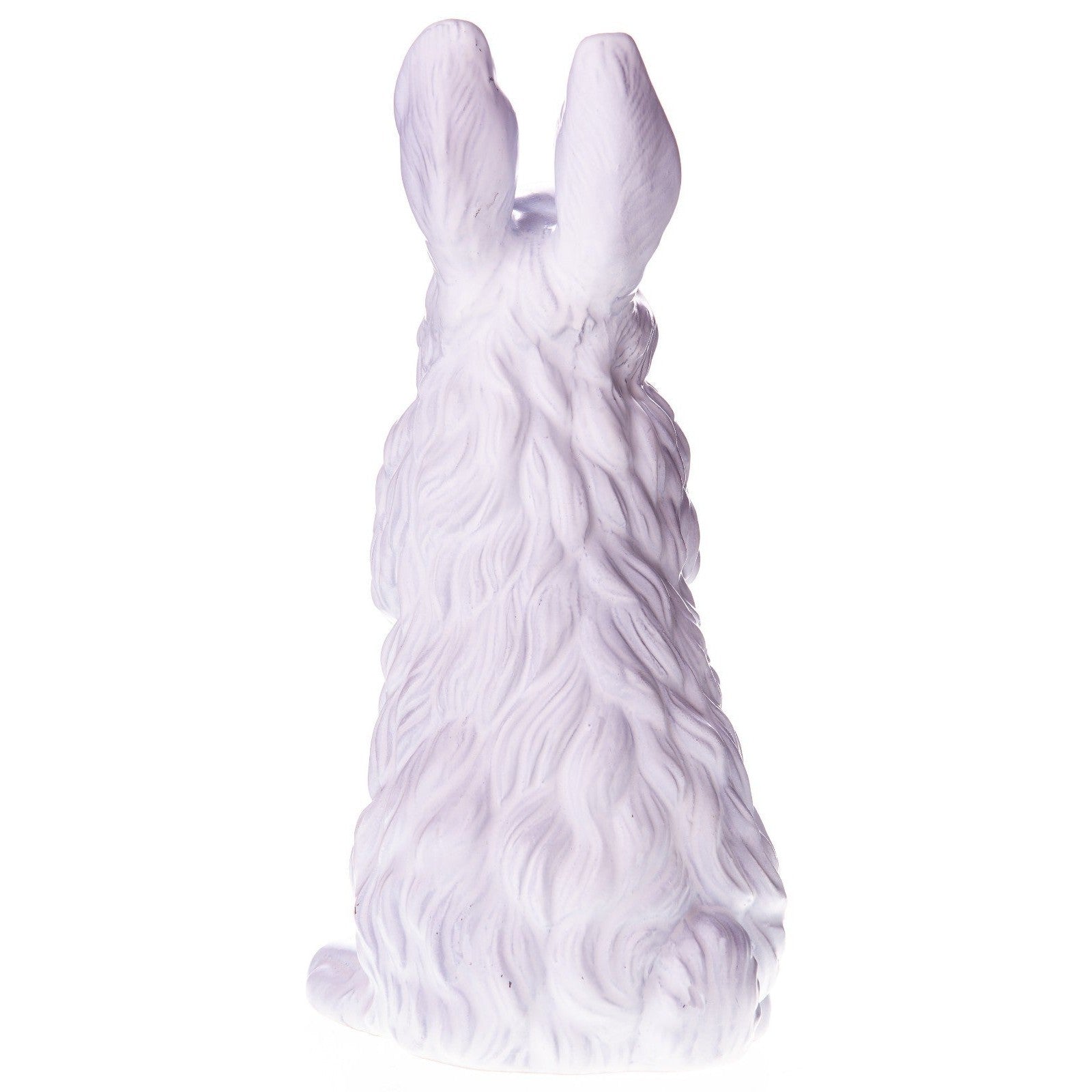 White Fluffy Bunny Statue | Animal Sculptures | Home Decor